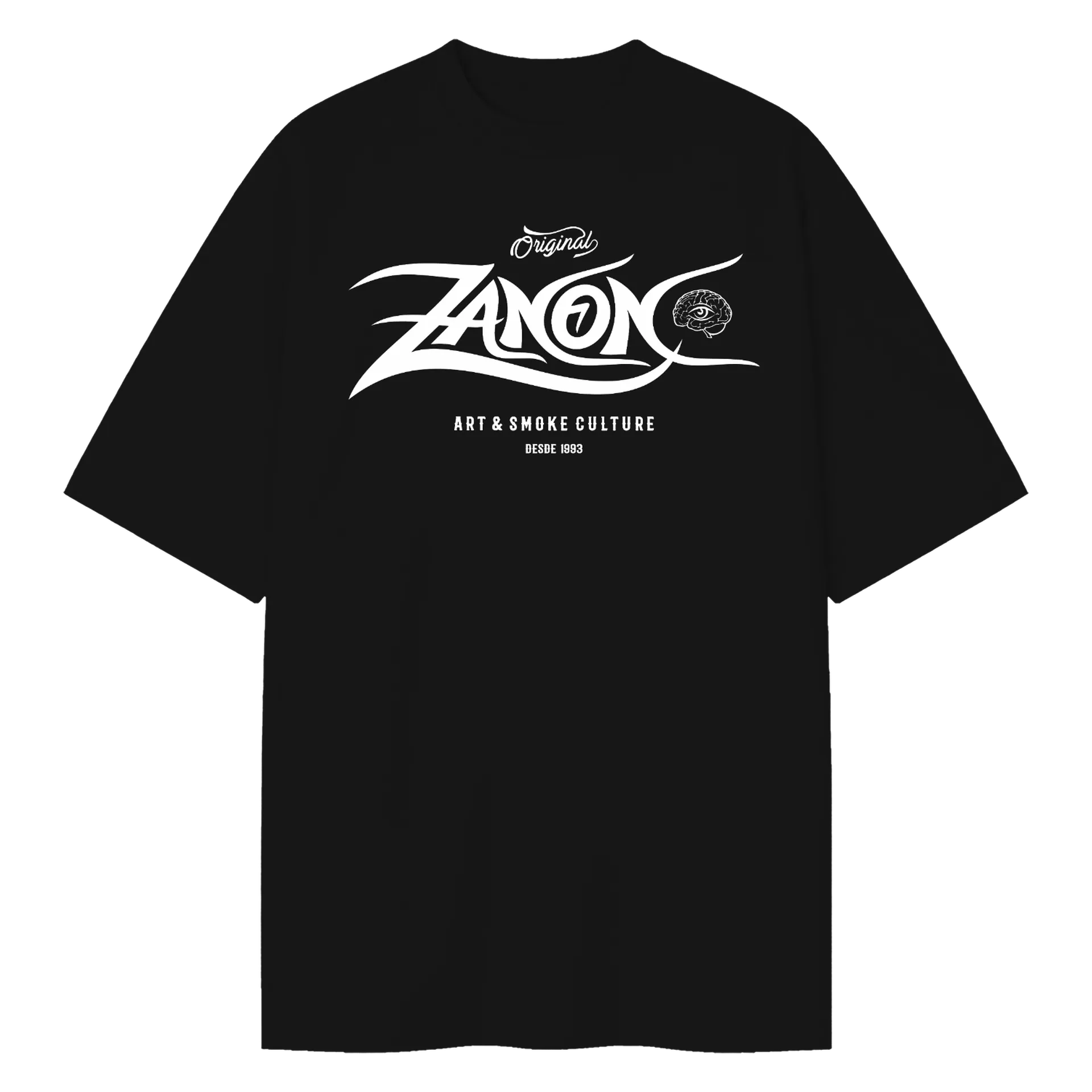 Camiseta Oversized Zanon Bombing Black 100% Algodão - Imagem 1