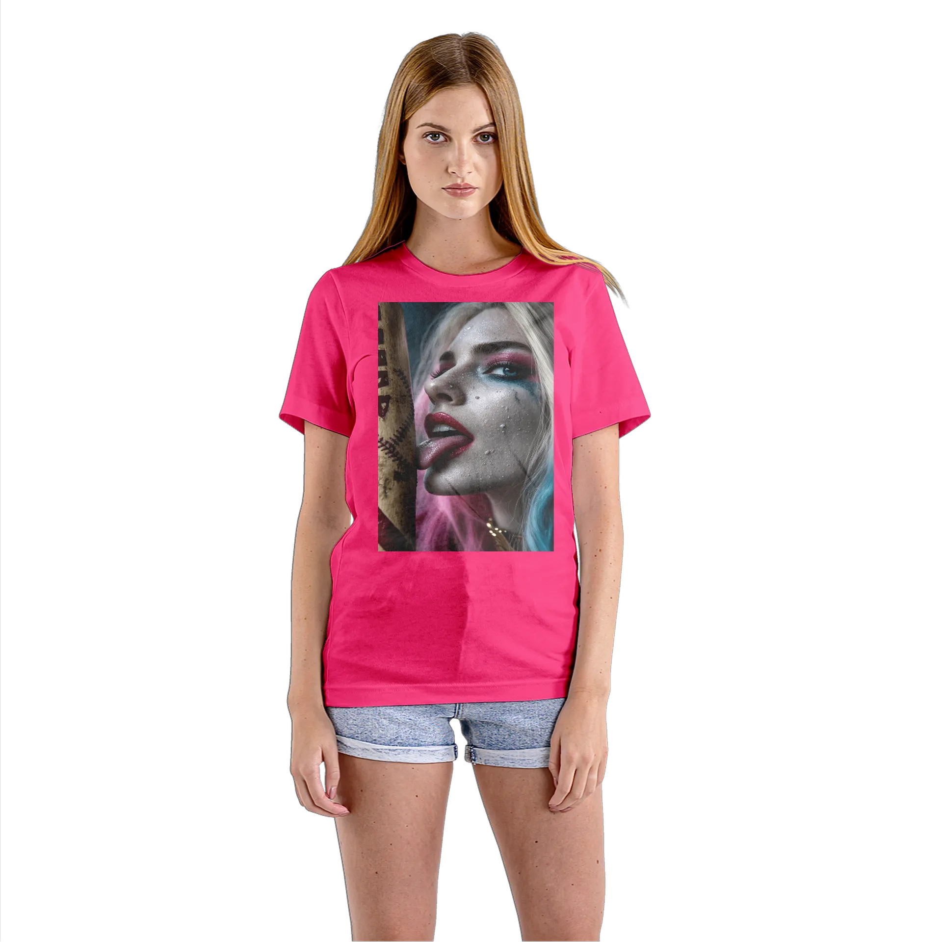Camiseta Babylook Personalizada 100% Algodão Rosa - Imagem 3