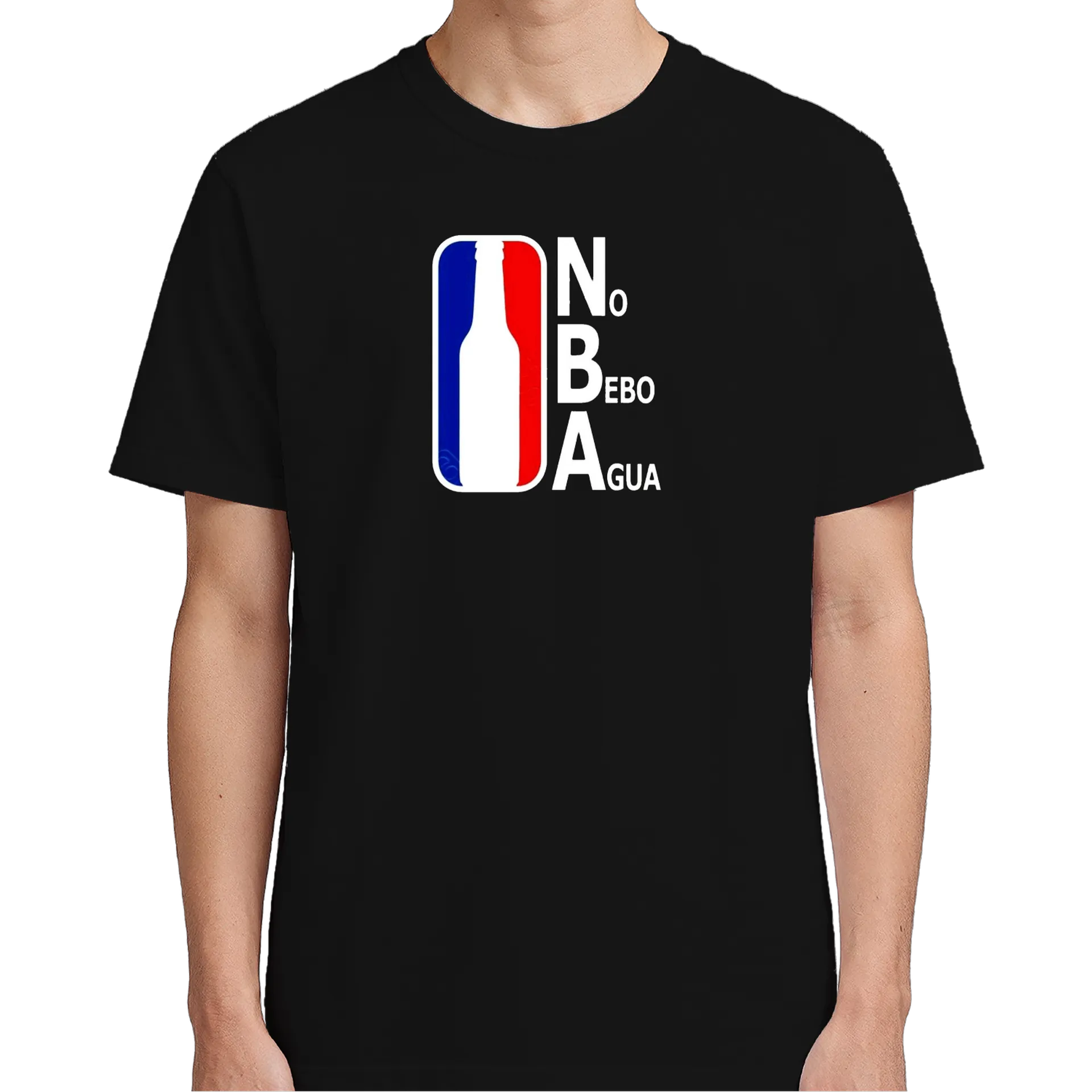 Camiseta Estampa Tipográfica No Bebo Água 100% Algodão - Imagem 5