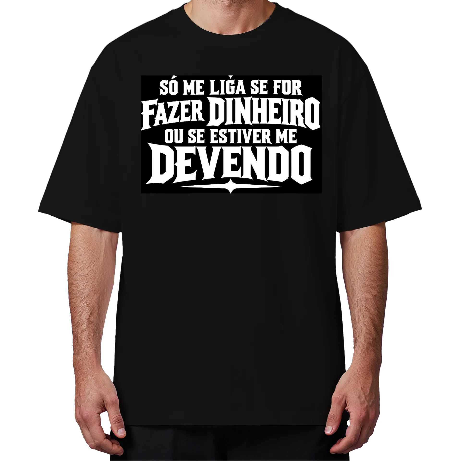 Camiseta Oversized Estampa Tipográfica Só Me Liga Se For - Imagem 4
