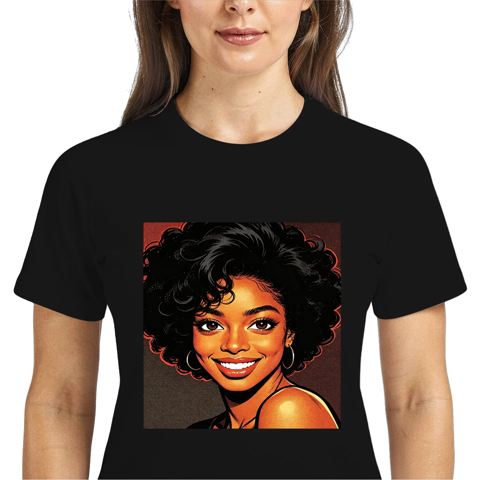 Camiseta Dry Fit Retrô Rosto Mulher Ilustrado breathable - Imagem 3