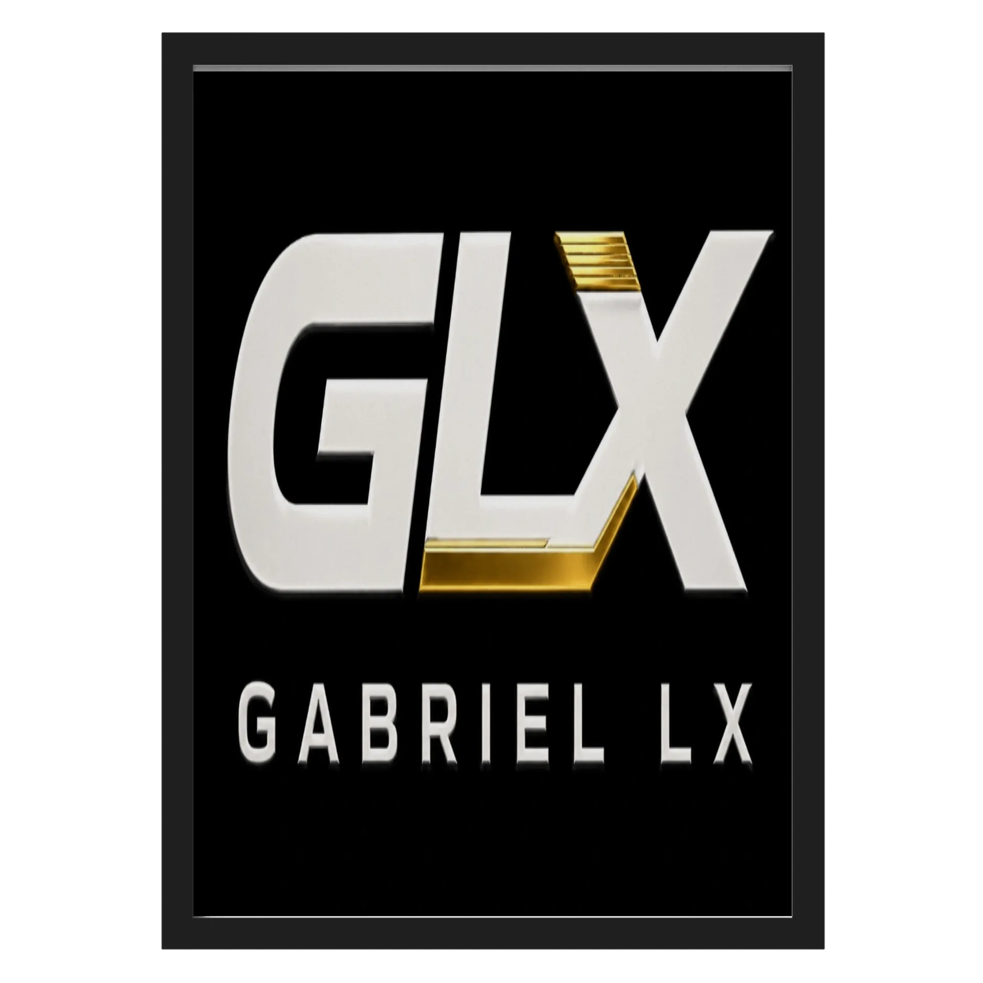 Quadro Logotipo Gabriel LX MDF e Vidro A3 - Imagem 1