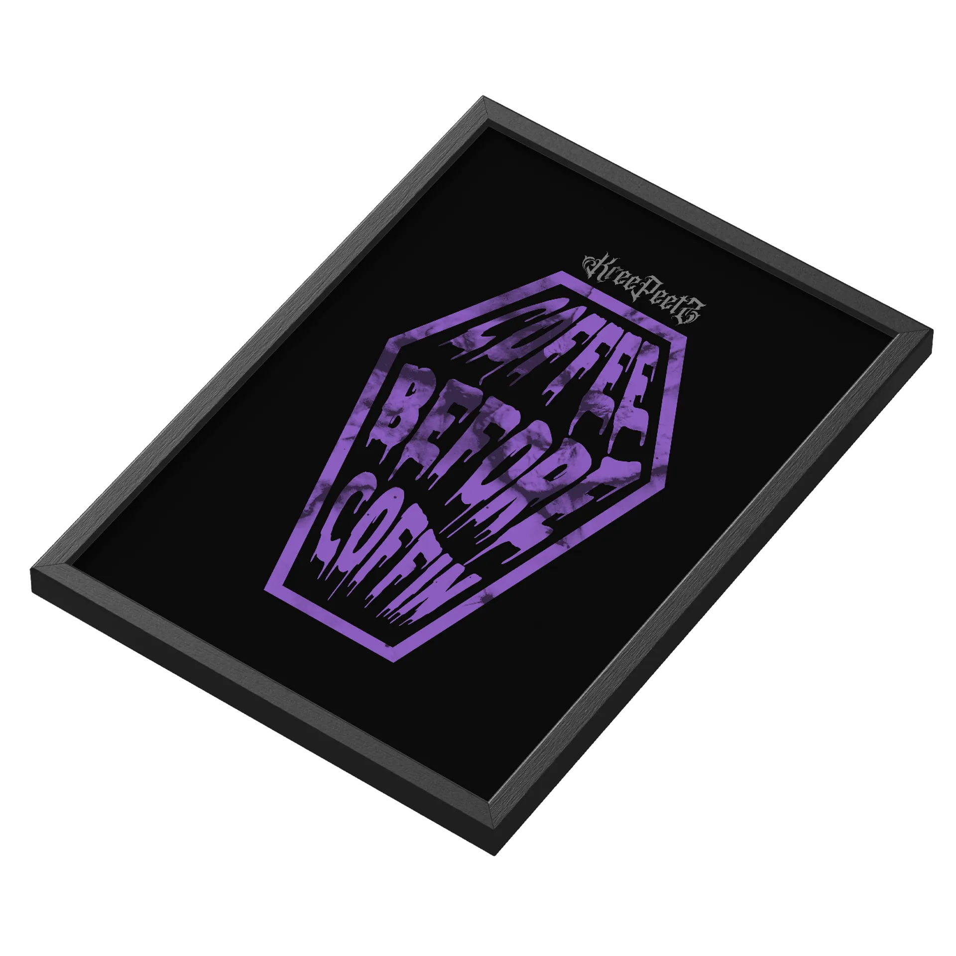 Quadro coffeeb4coffin A3 personalizado Com Vidro - Imagem 3