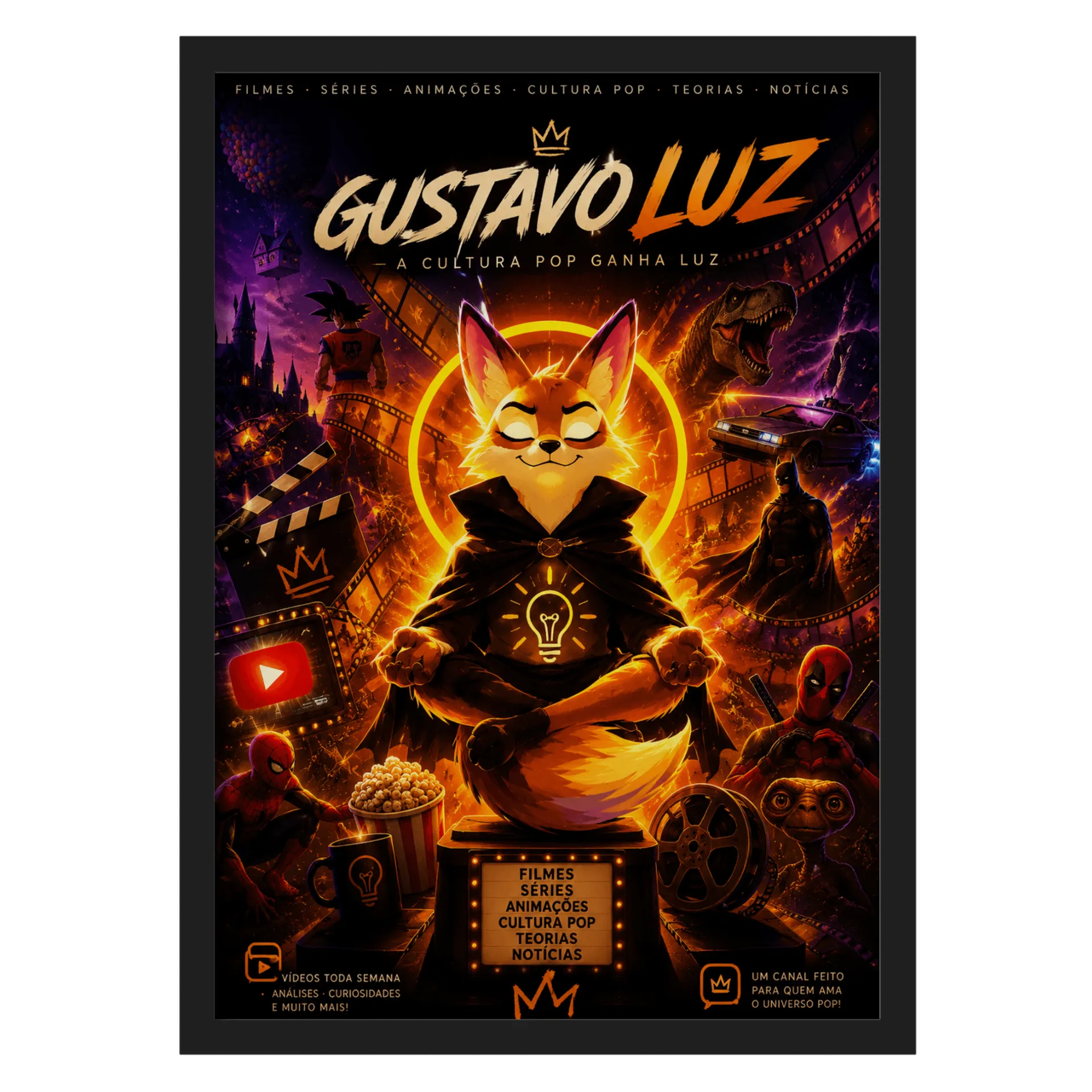 Quadro Raposa Foxy Luz Cinematográfica - Imagem 1