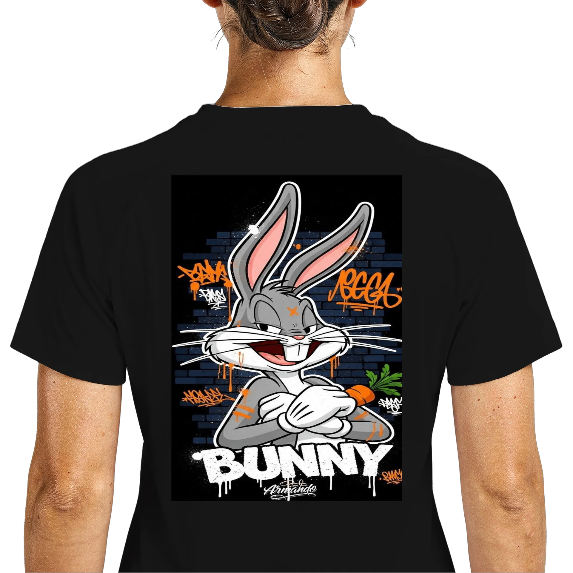 Camiseta Dry Fit Coelho Estilo Graffiti 100% Polyester - Imagem 5