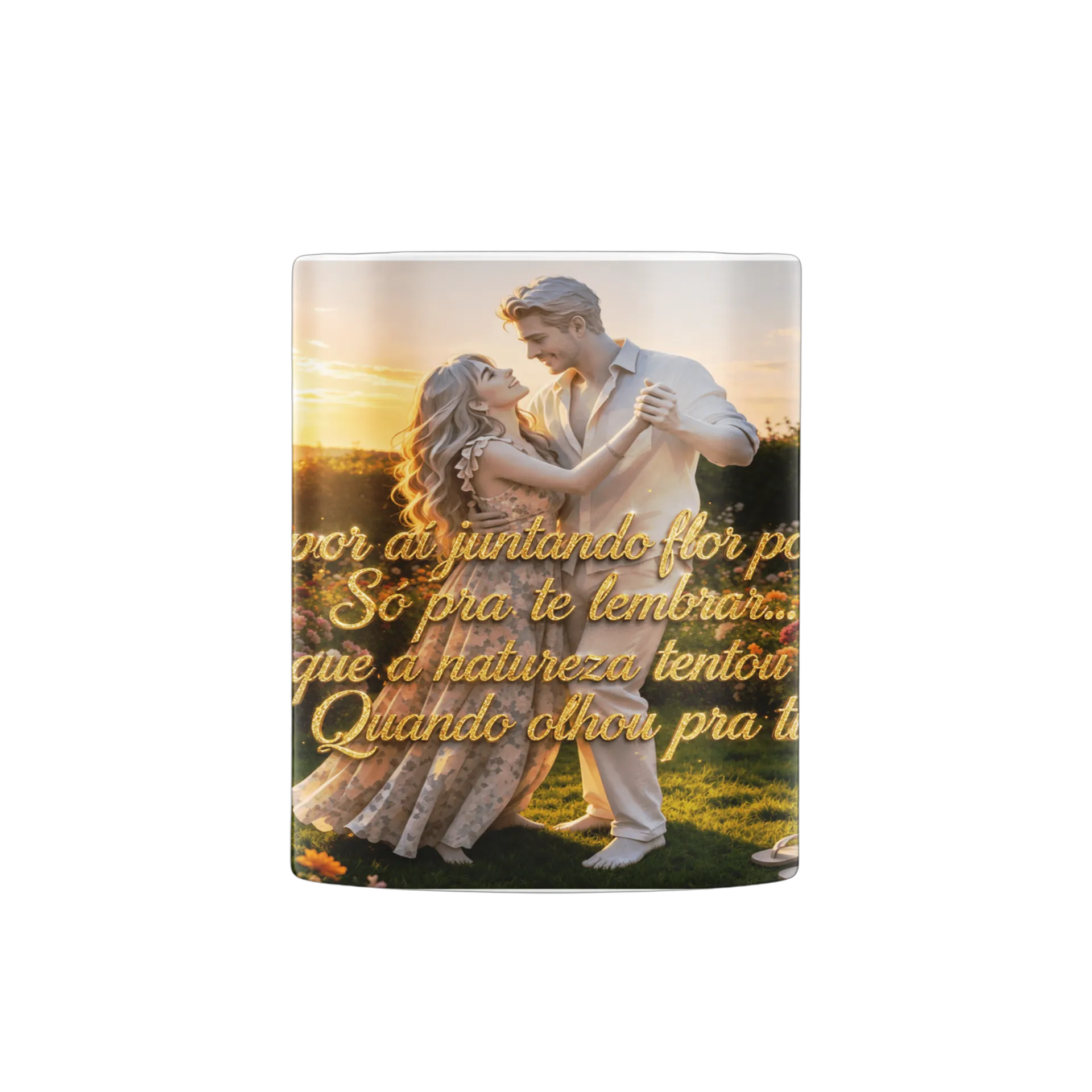 Caneca Estampa Letra Ouro Casal Sereno 325ml - Imagem 2