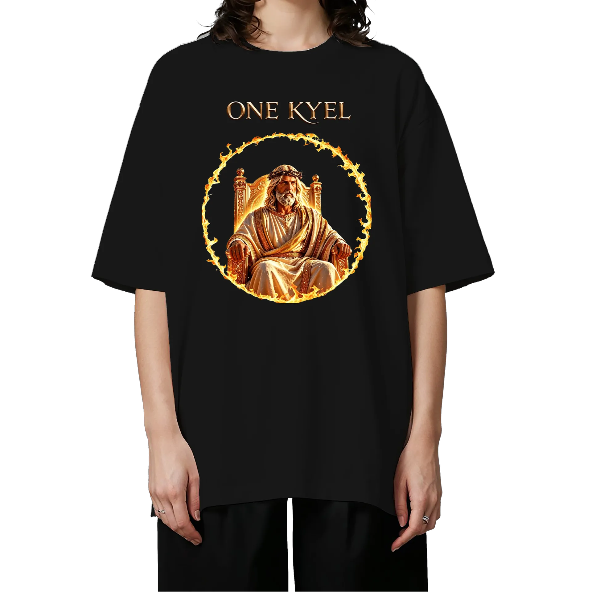 Camiseta Oversized Estampa Logotipo One Kyel 100% Algodão de One Kyel — imagem 3 de 6