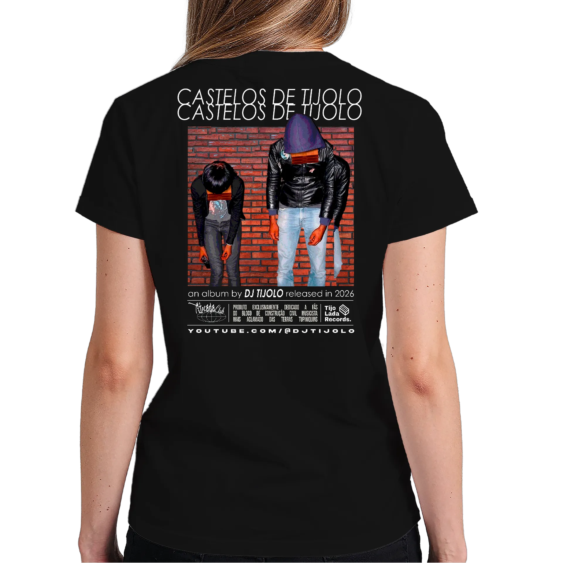 Camiseta Castelos de Tijolo - Costas - 100% Algodão de DJ TIJOLO — imagem 3 de 6