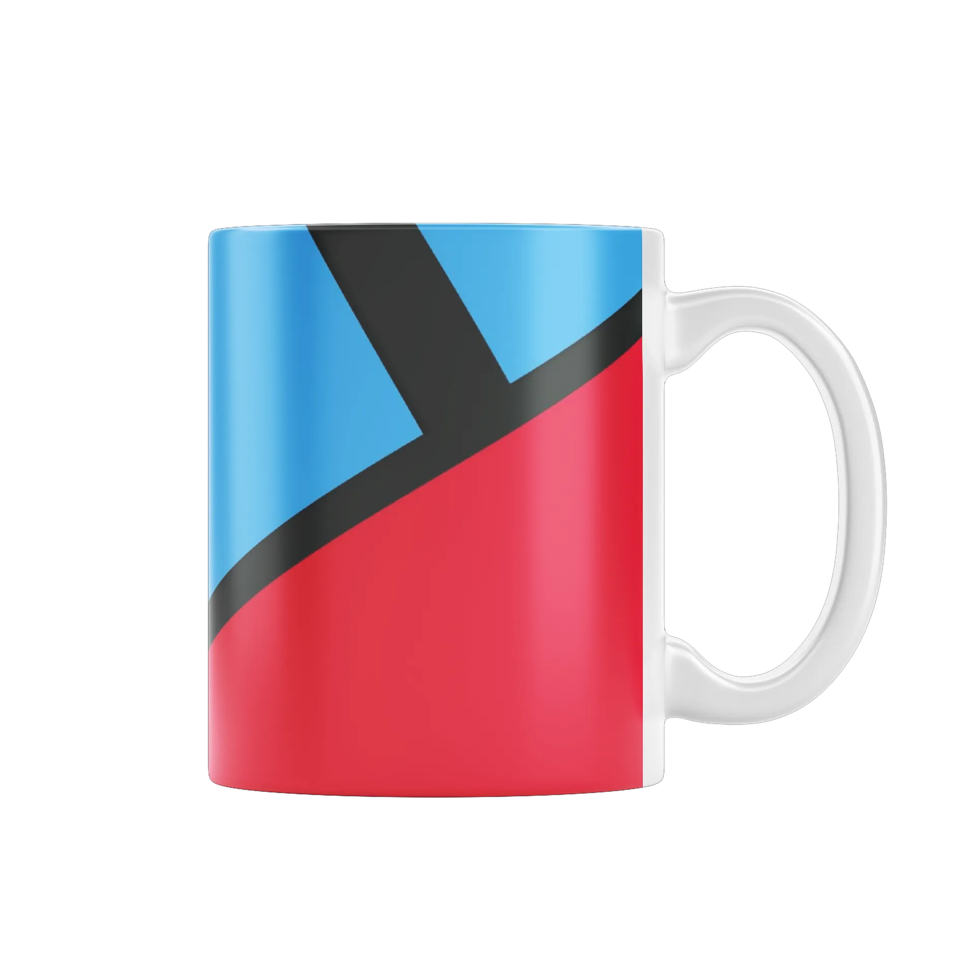 Caneca Porcelana Estampa Abstrata Color Block 325ml - Imagem 1