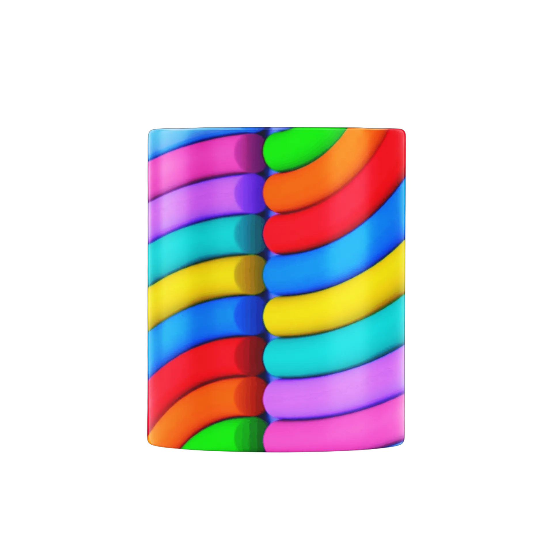 Caneca Porcelana Art Rainbow Abstrata 325ml - Imagem 2