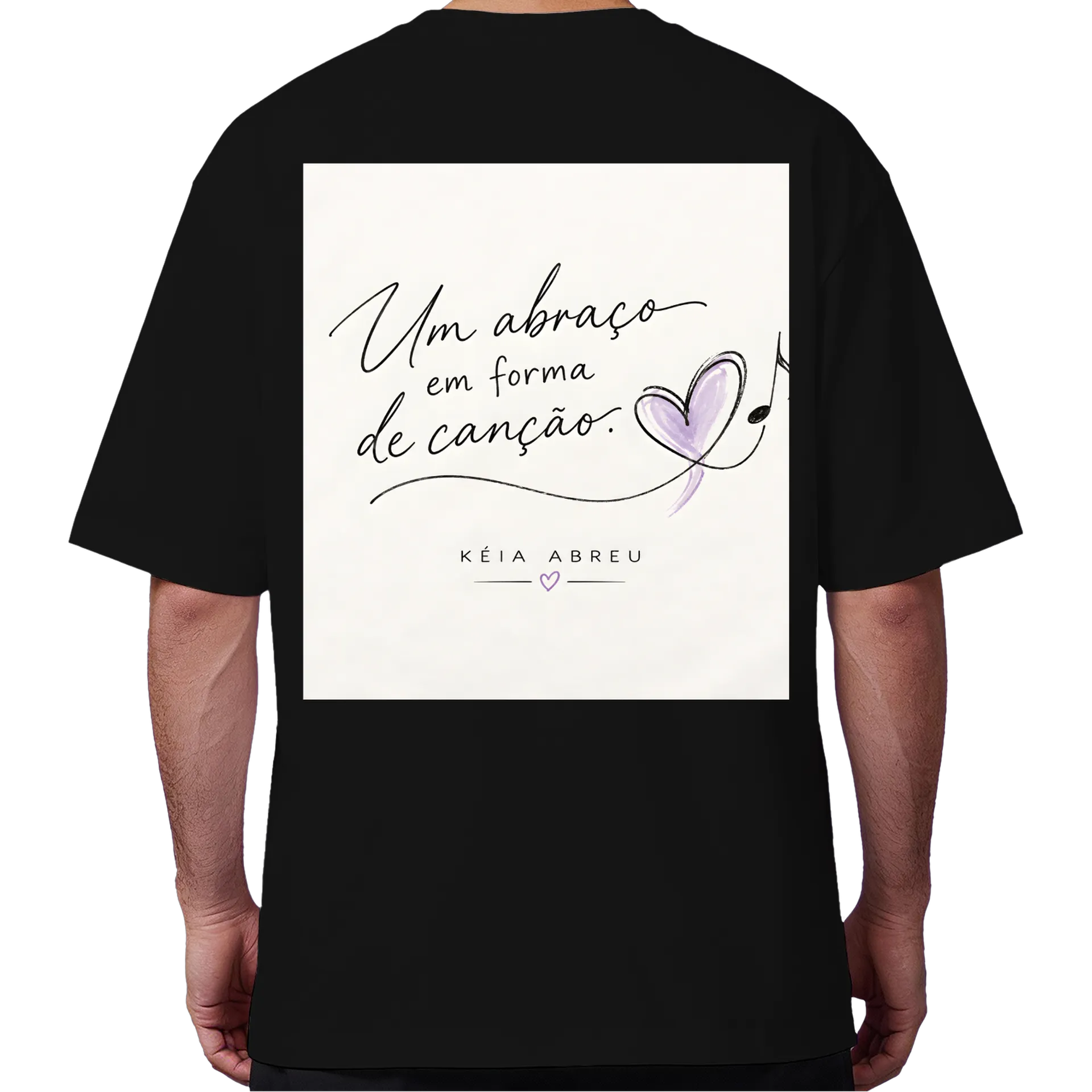 Camiseta Oversized Ambraco em forma de canção 100% Algodão - Imagem 6