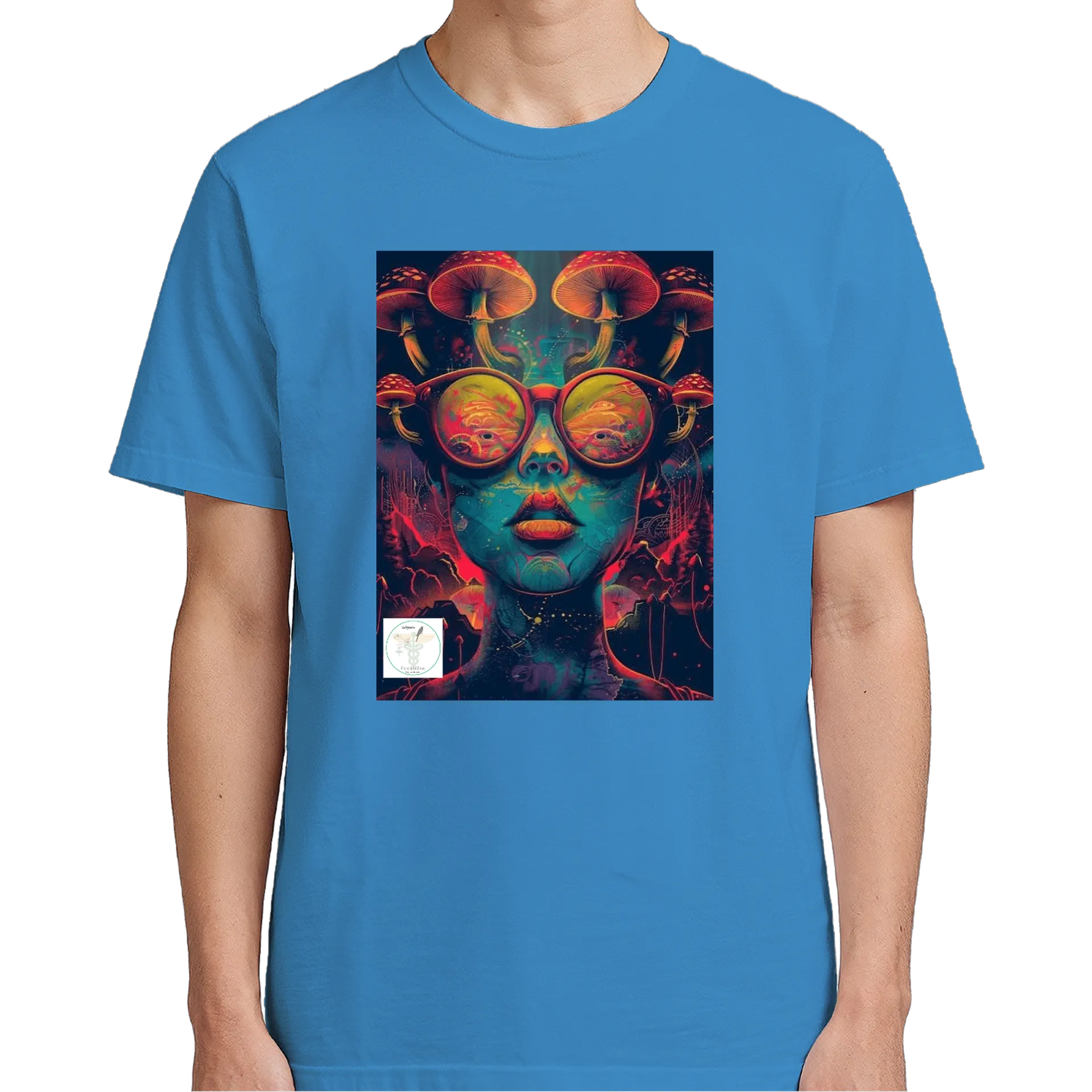 Camiseta Estampa Psicodélica com Cogumelos 100% Algodão de Luccas Henrique  — imagem 4 de 6