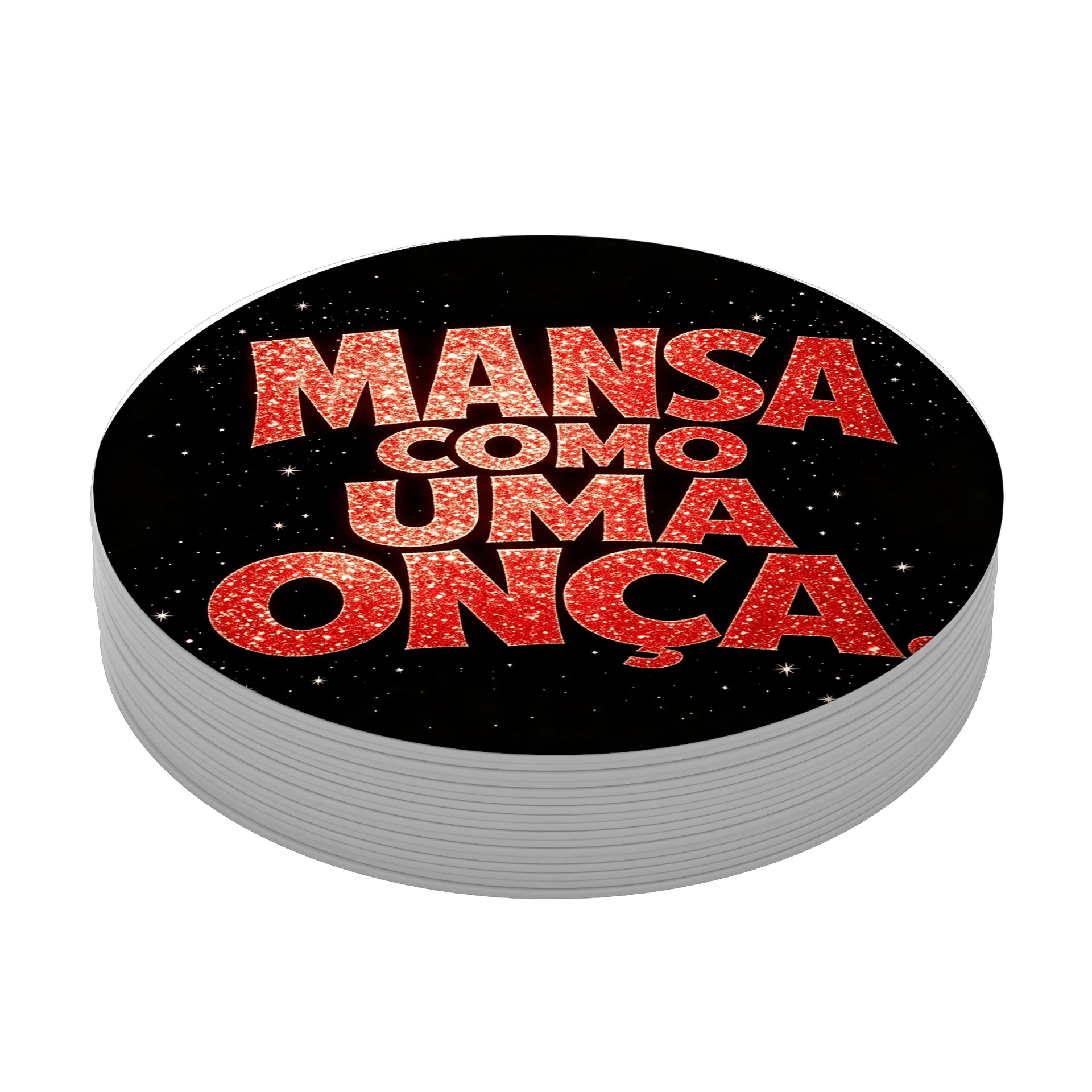 Porta-copo MDF Banda Nasa Como Uma Ongça Estampa Vermelha - Imagem 4
