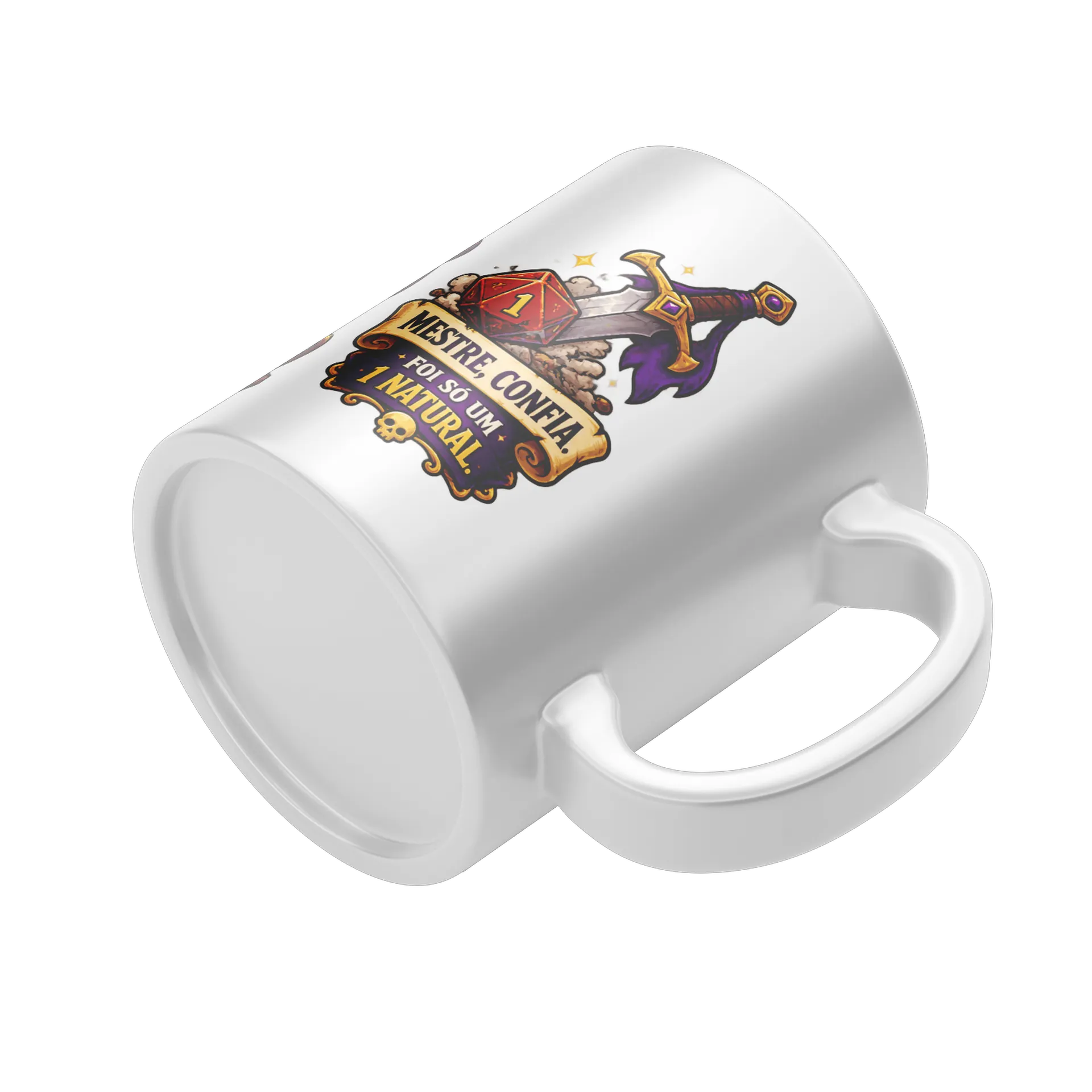 Caneca Porcelana No RPG Eu Não Atraso 325ml de dnde — imagem 4 de 4