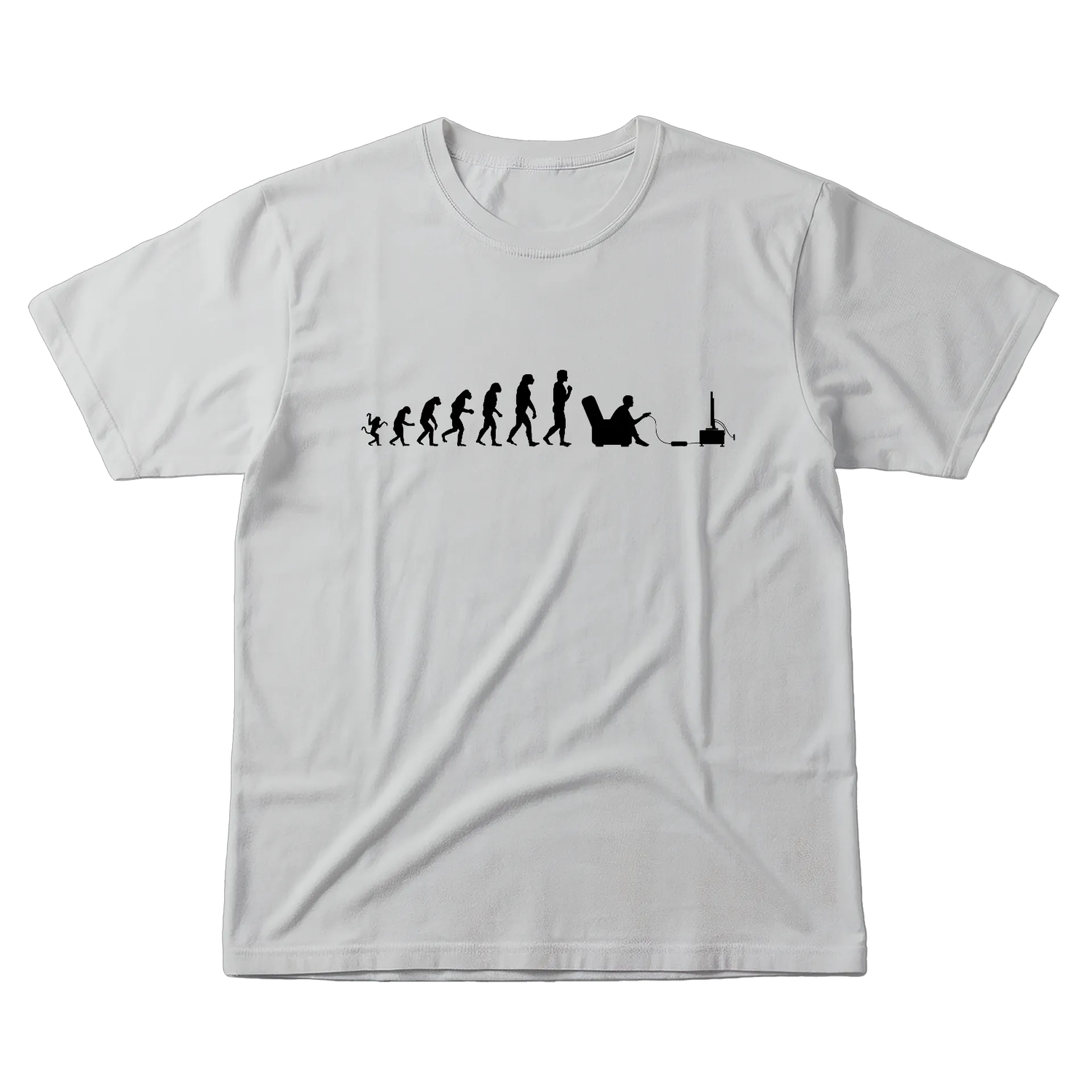 Camiseta Unissex Cores Claras - Evolução Console Gamer - Imagem 1