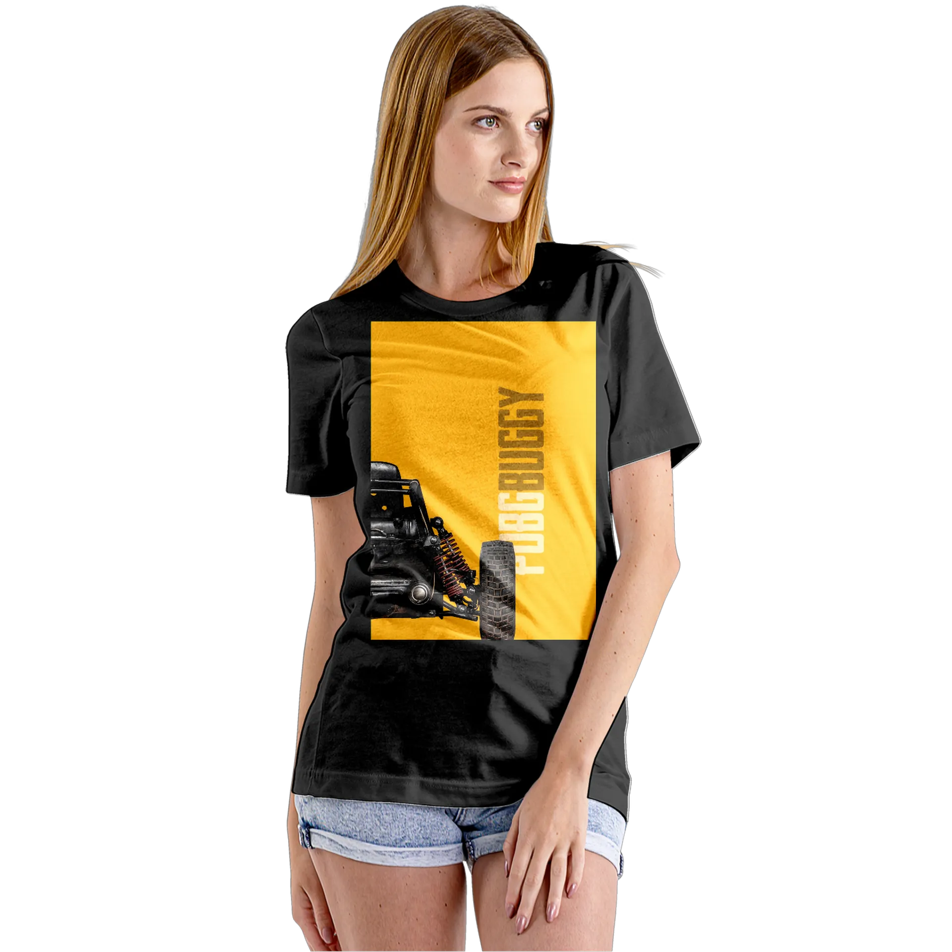 Camiseta Babylook Carro Off-Road Estampa Tipográfica 100% - Imagem 5
