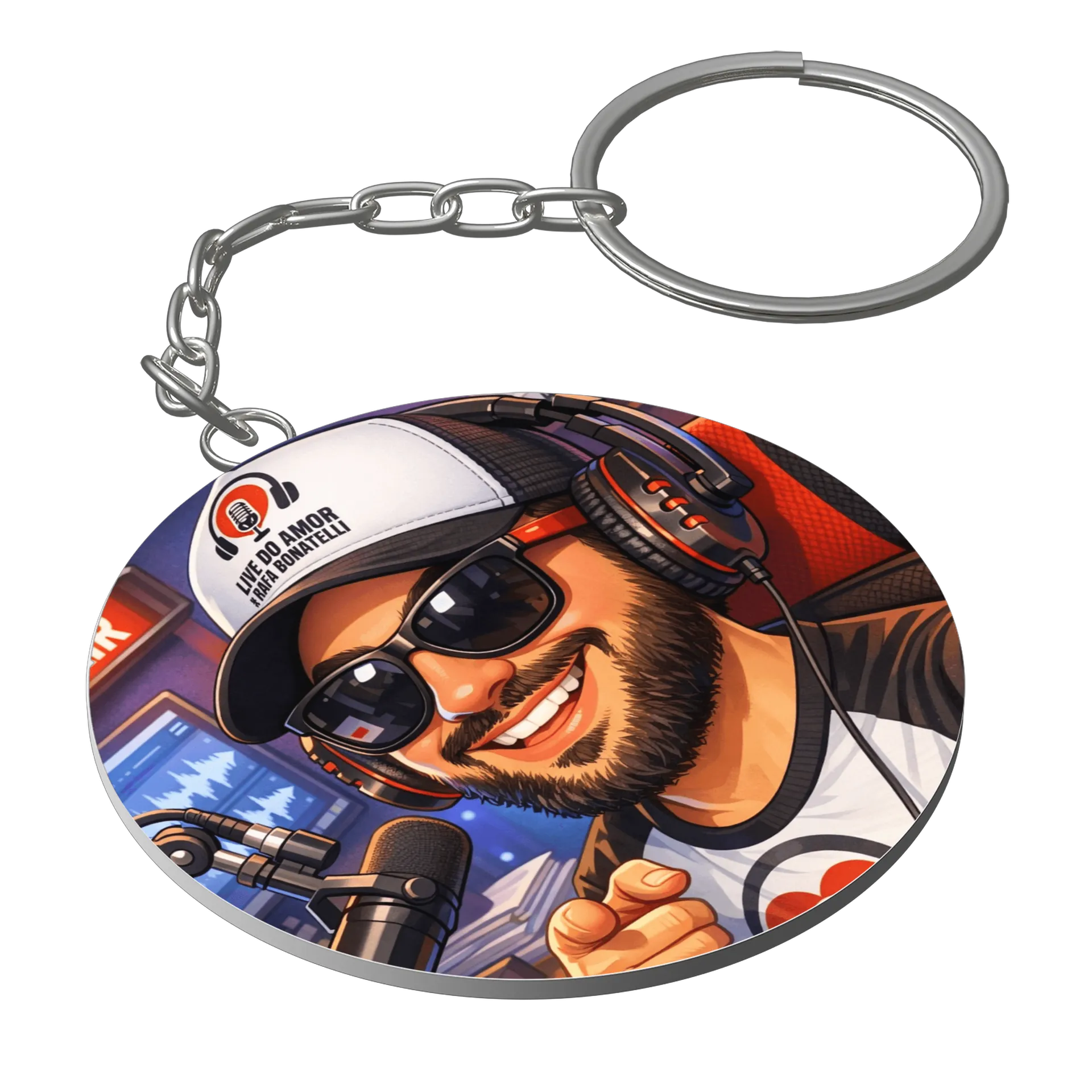 Chaveiro MDF Rafa Bonatelli Locutor - Imagem 1