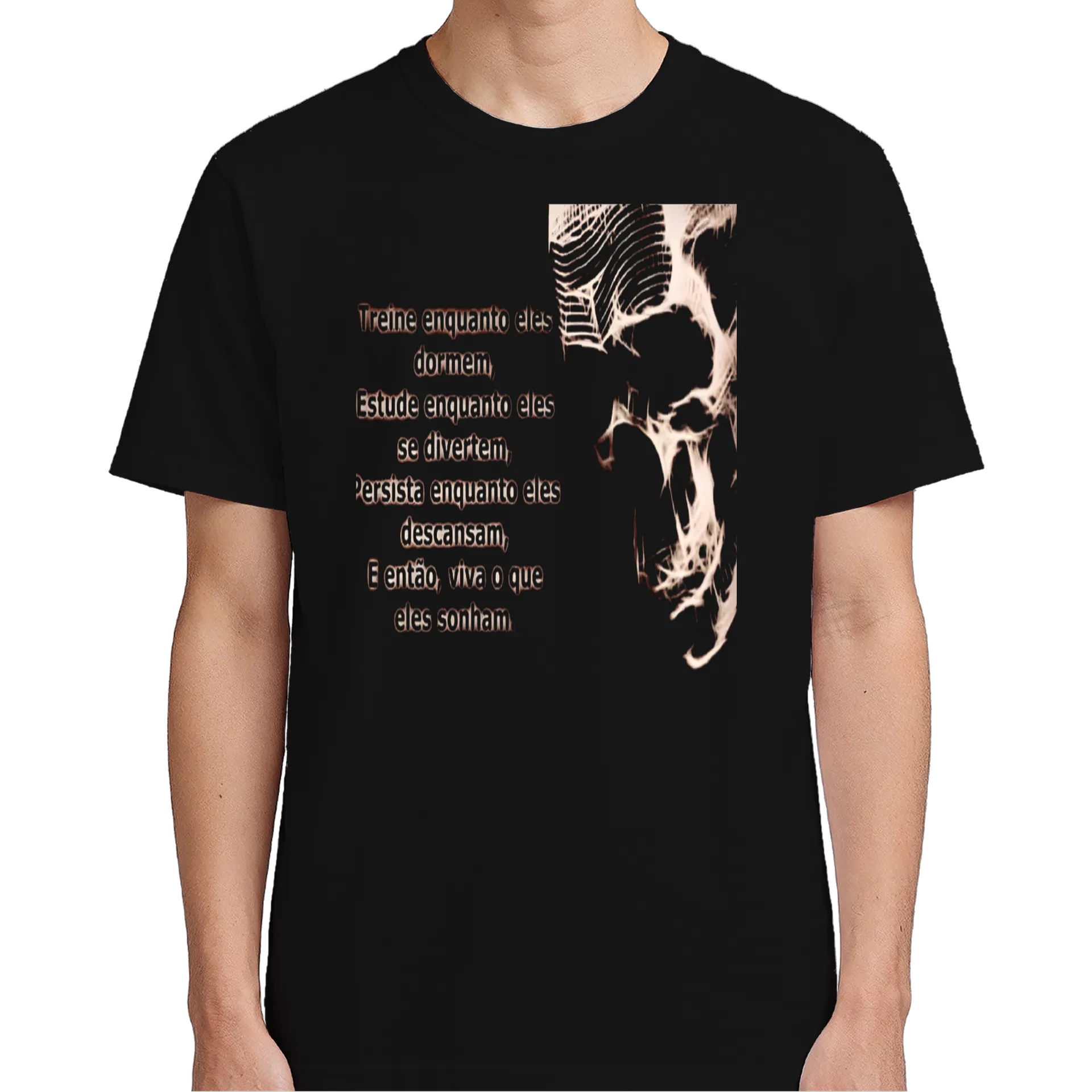 Camiseta Tipográfica Frase Motivacional em Tons Terrosos - Imagem 4