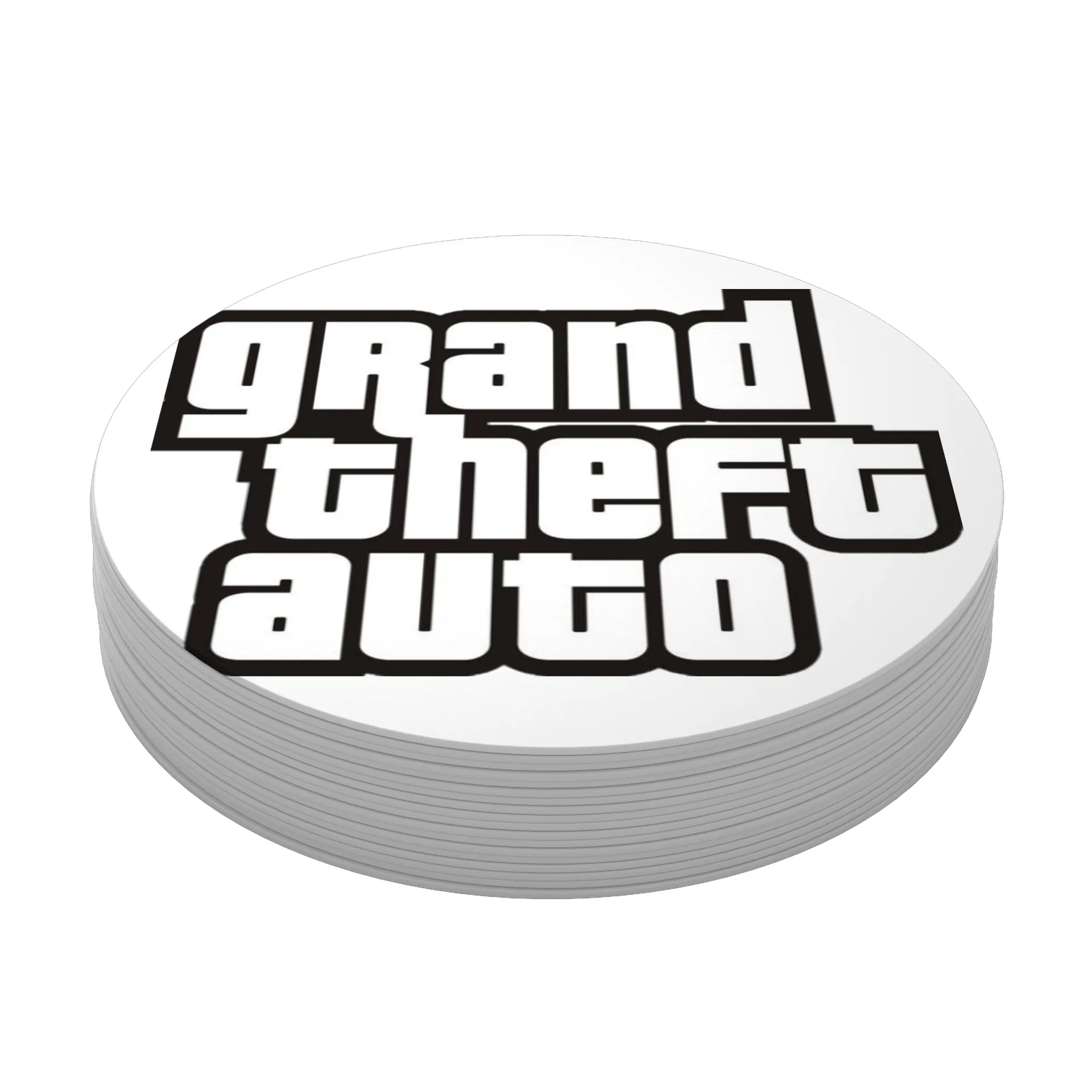 Porta-copo MDF Estampa Grand Theft Auto 10x10cm - Imagem 4