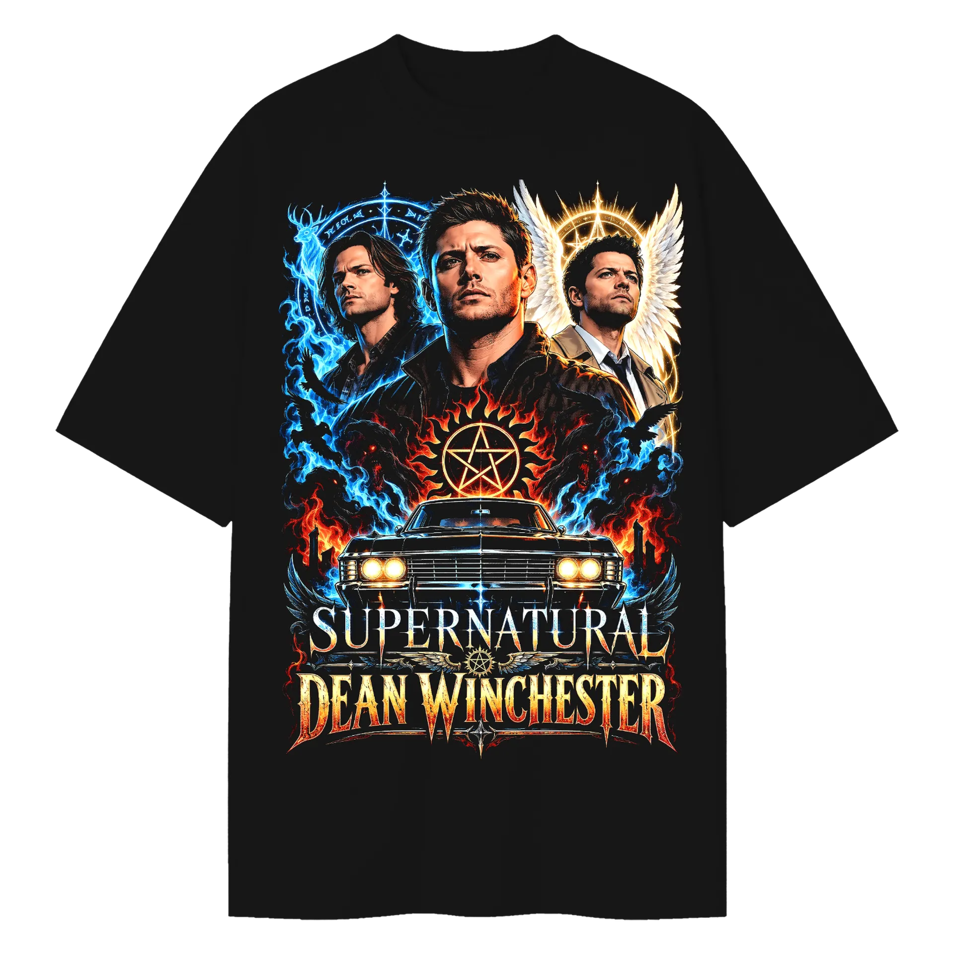 Camiseta Oversized Supernatural Dean Winchester Premium - Imagem 1