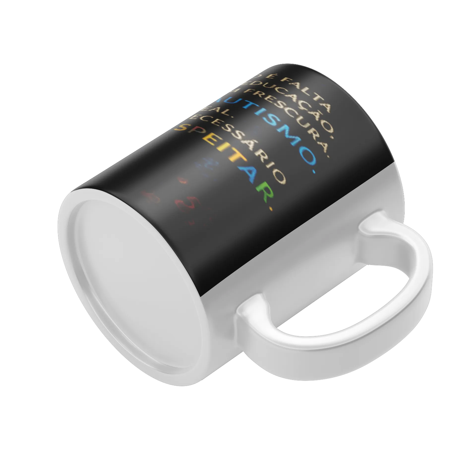 Caneca Porcelana Autismo Respeitar 325ml - Imagem 4