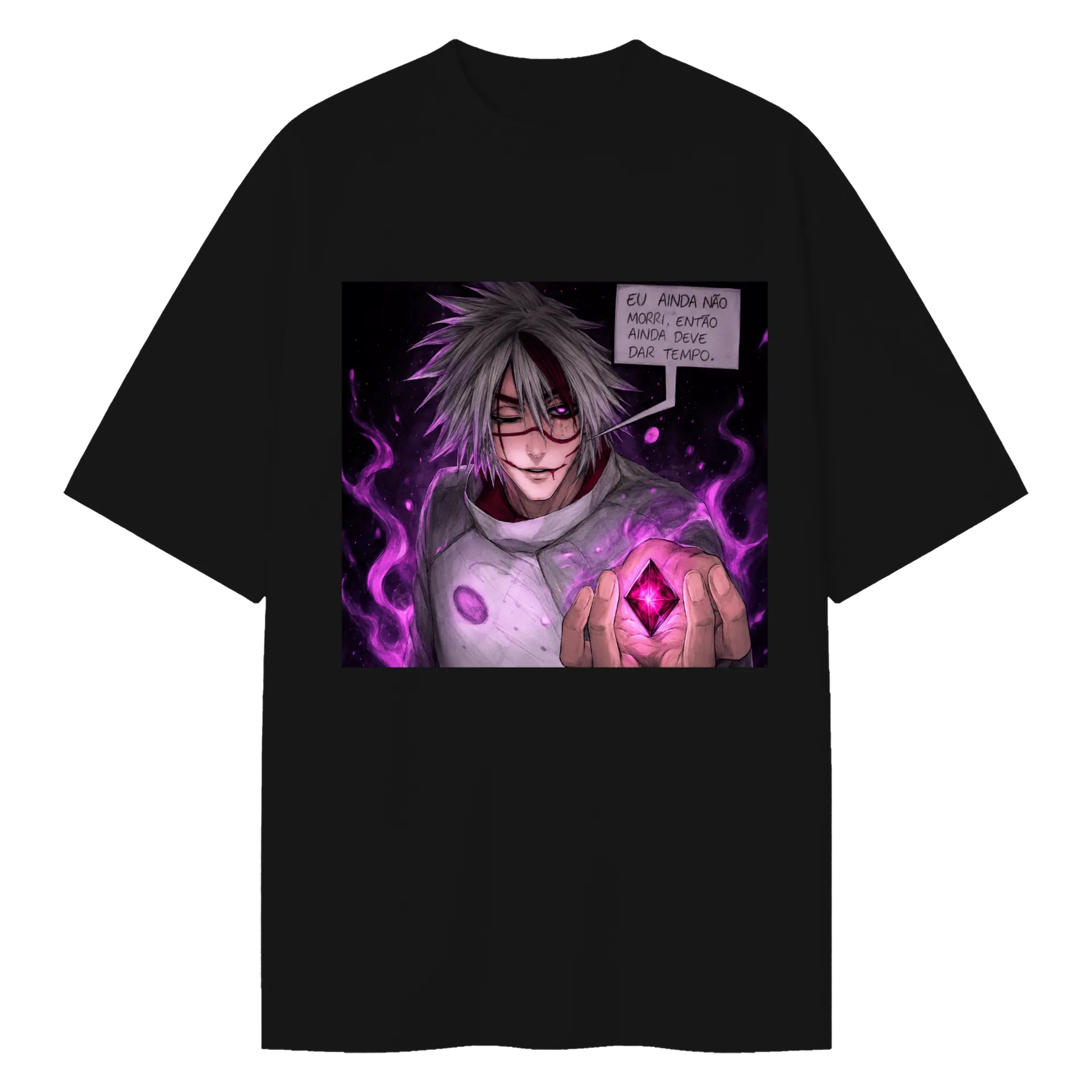Camiseta Oversized Estampa Prisma Jaune Negra 100% Algodão - Imagem 1