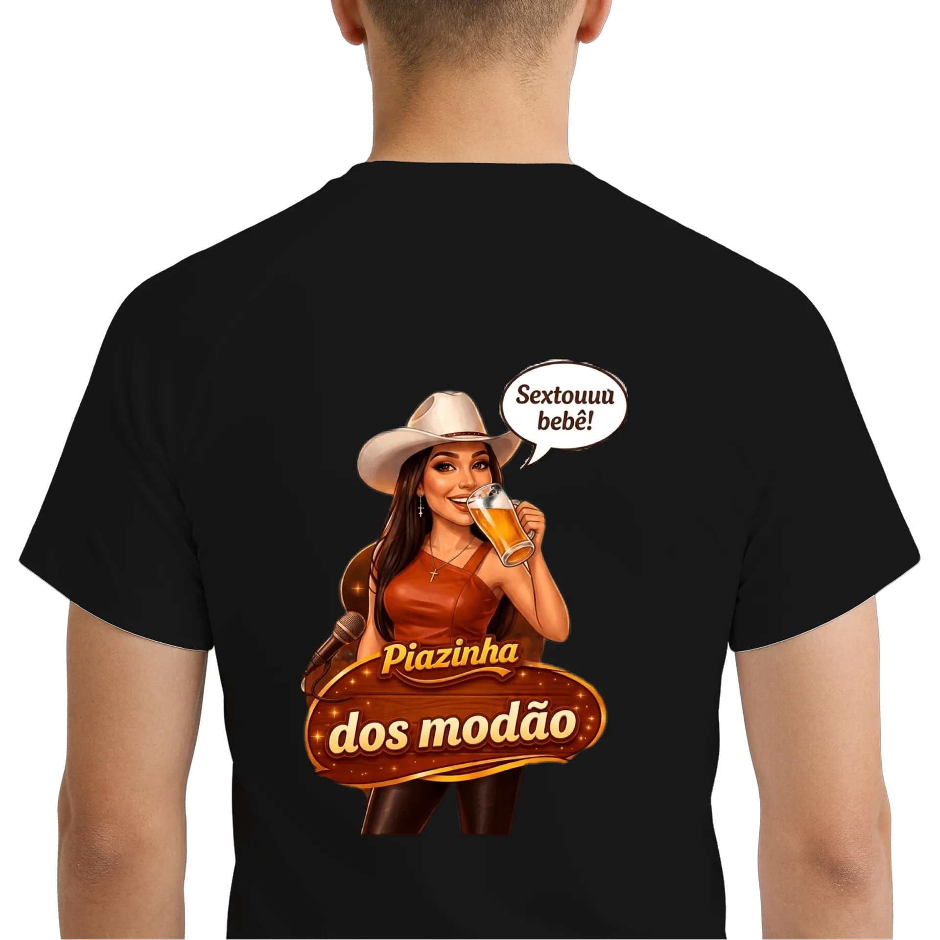 Camiseta Dry Fit Piazinha dos Modão 100% Polyester - Imagem 6