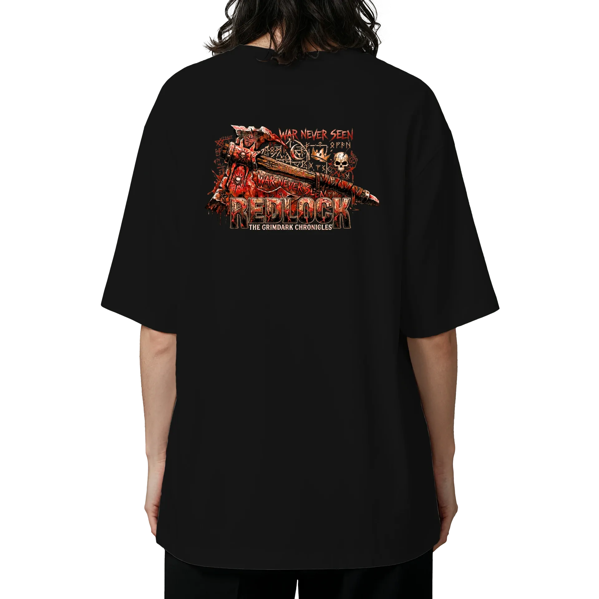 Camiseta Oversized OLHO REDLOCK🩸- War Never Seem - Imagem 5