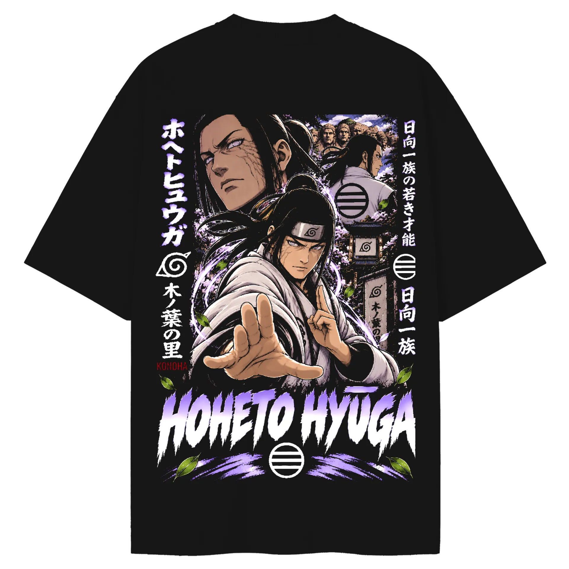 Camiseta Oversized Hoheto Hyuga Anime Naruto Premium - Imagem 2