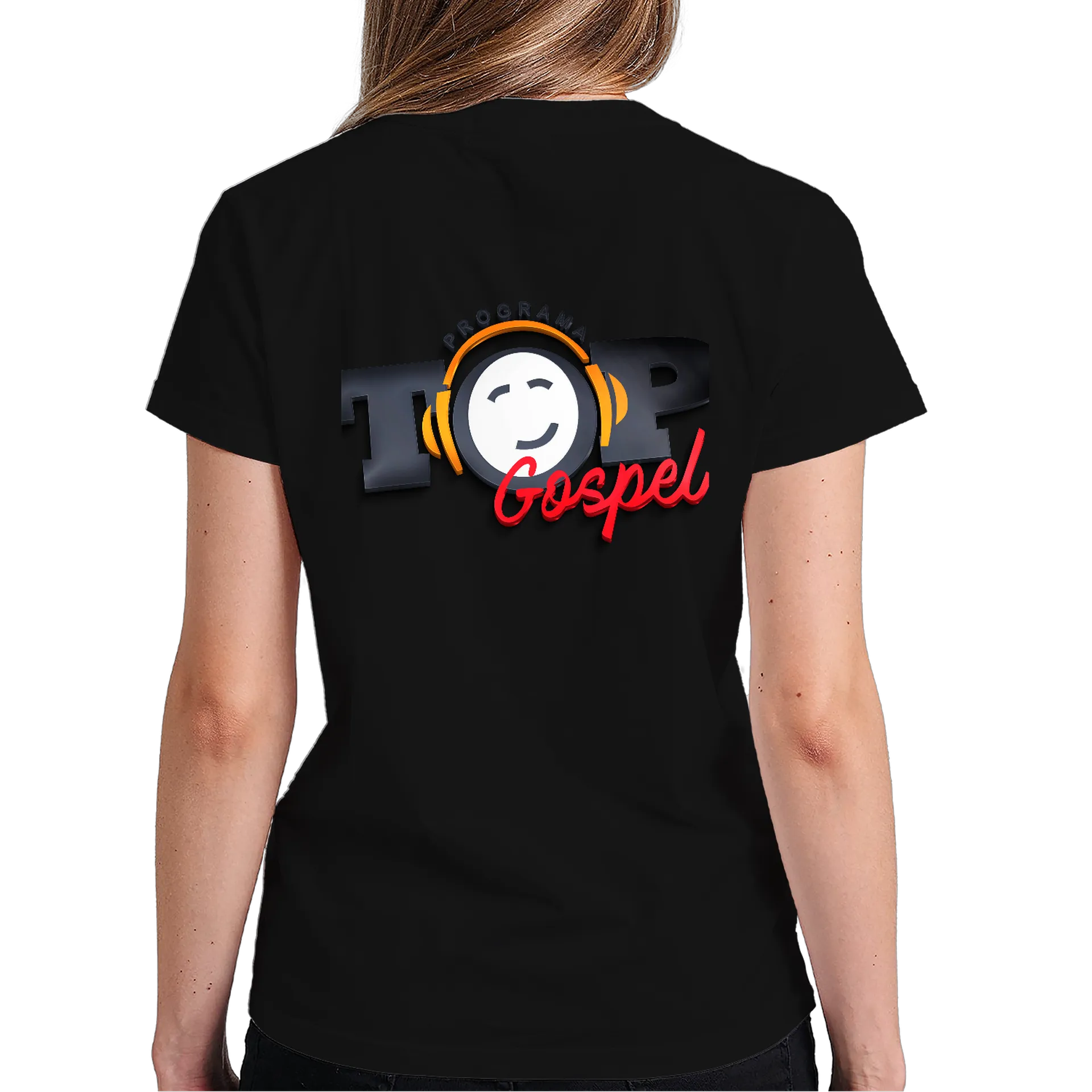 Camiseta do programa top gospel 100% Algodão Preto - Imagem 6