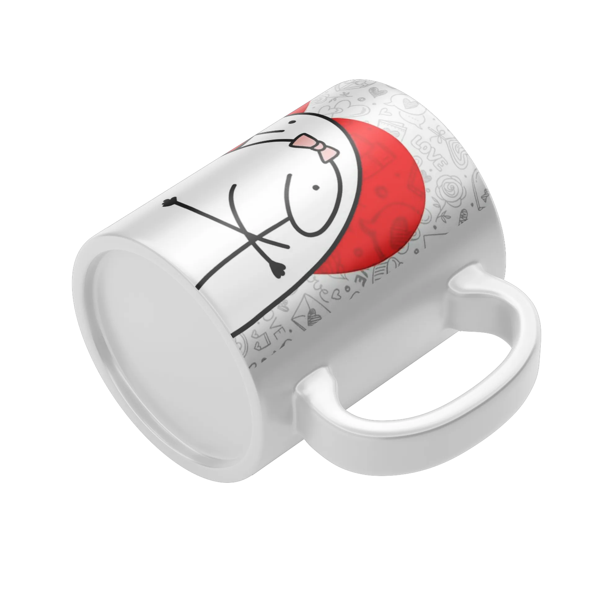 Caneca Porcelana Amor Coração 325ml - Imagem 4