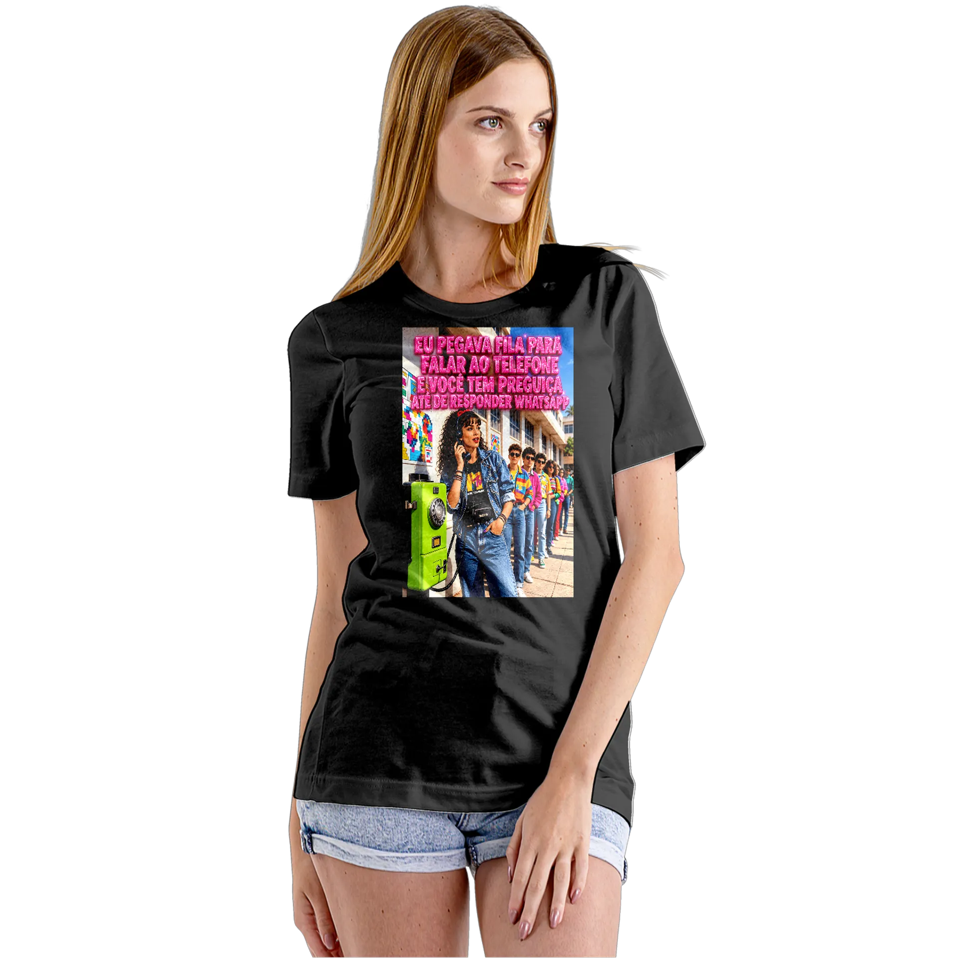 Camiseta Babylook Estampa Fábrica Neon 100% Algodão - Imagem 5