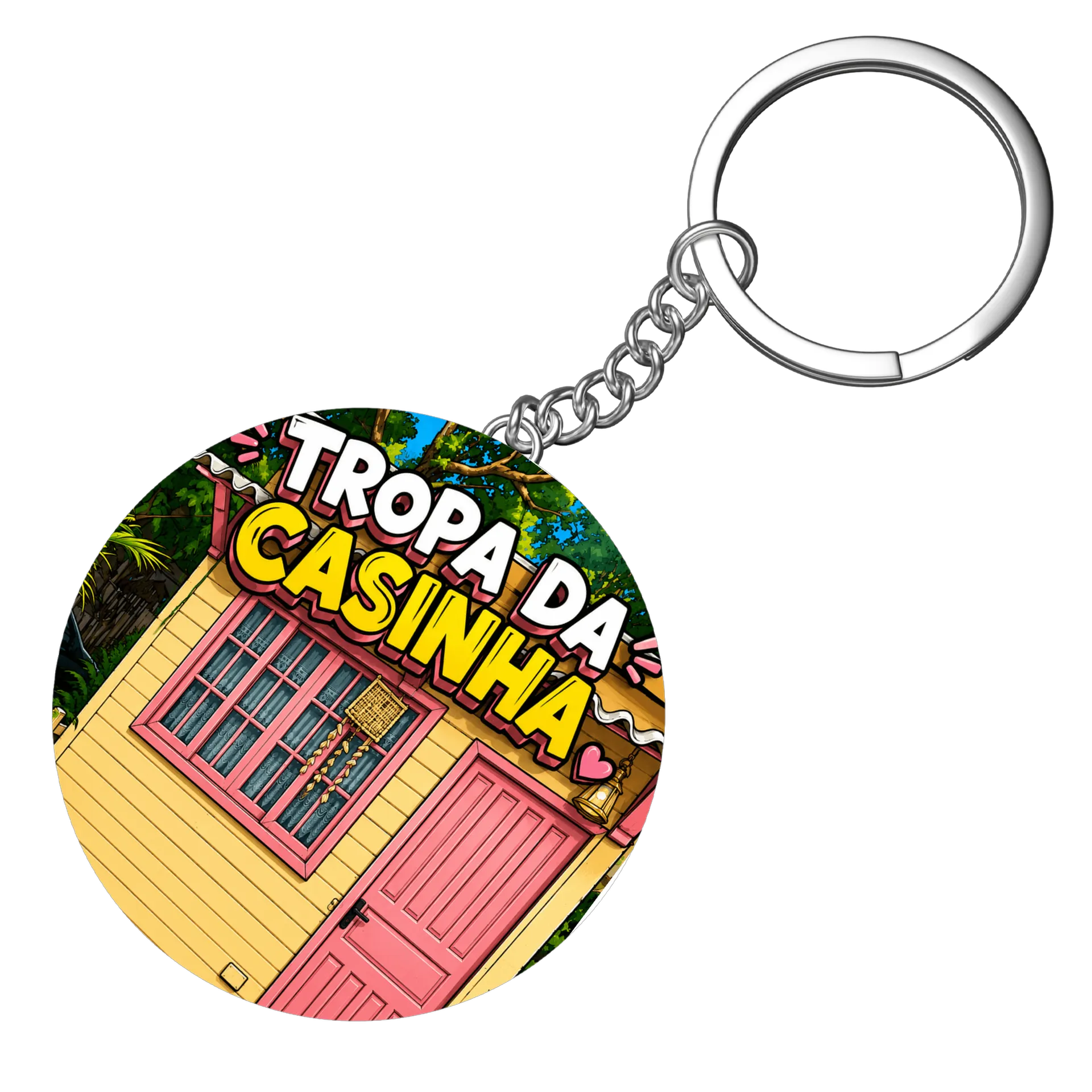 Chaveiro MDF Tropa da Casinha 5x5cm - Imagem 4
