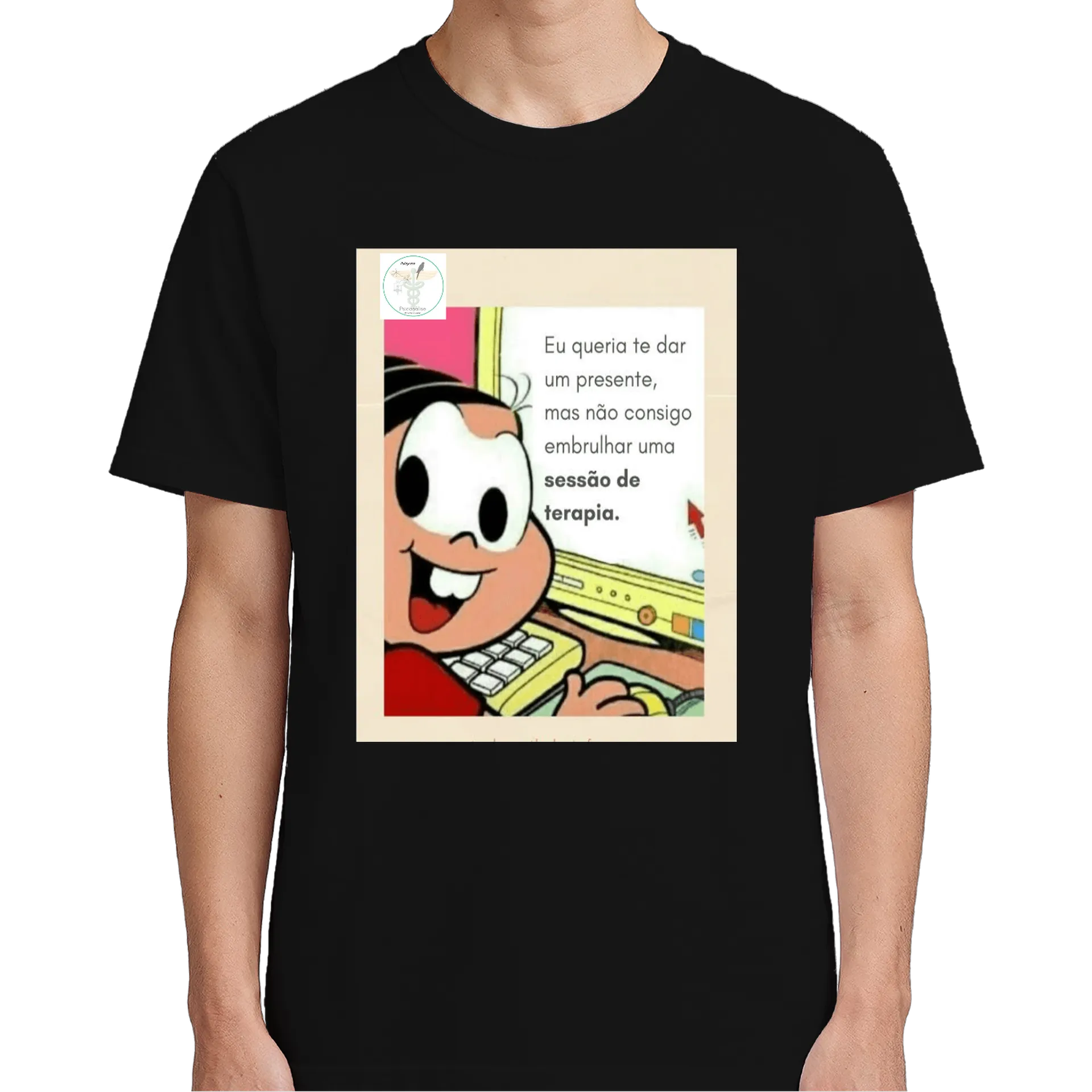 Camiseta Personagem Cartoon Sessão de Terapia 100% Algodão - Imagem 5