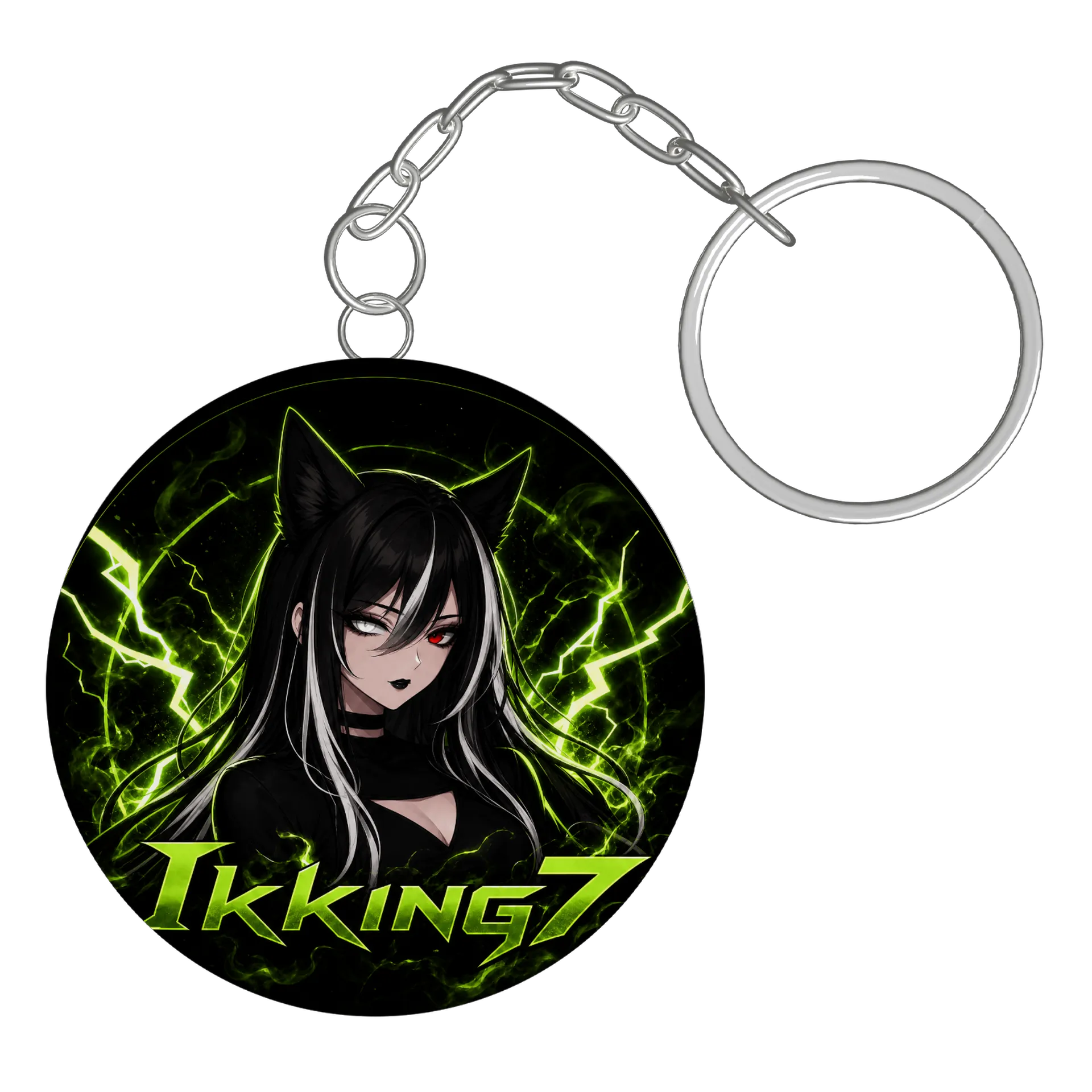 Chaveiro MDF Preto e Verde Neon de IkkingSeven — imagem 2 de 3
