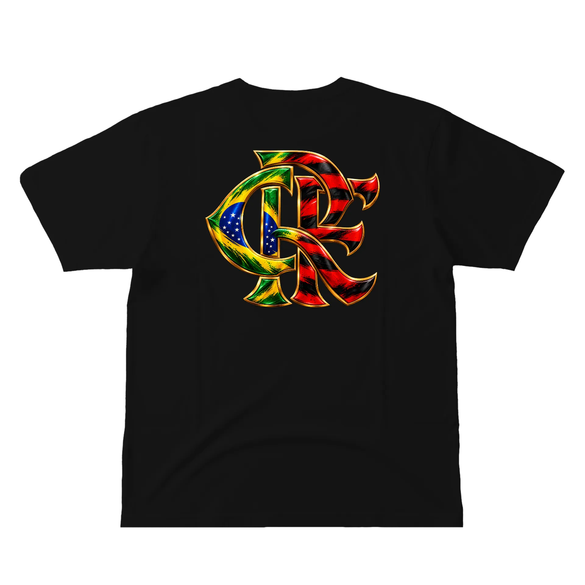 Camiseta Flamengo Urubu Tipográfica 100% Algodão - Imagem 3