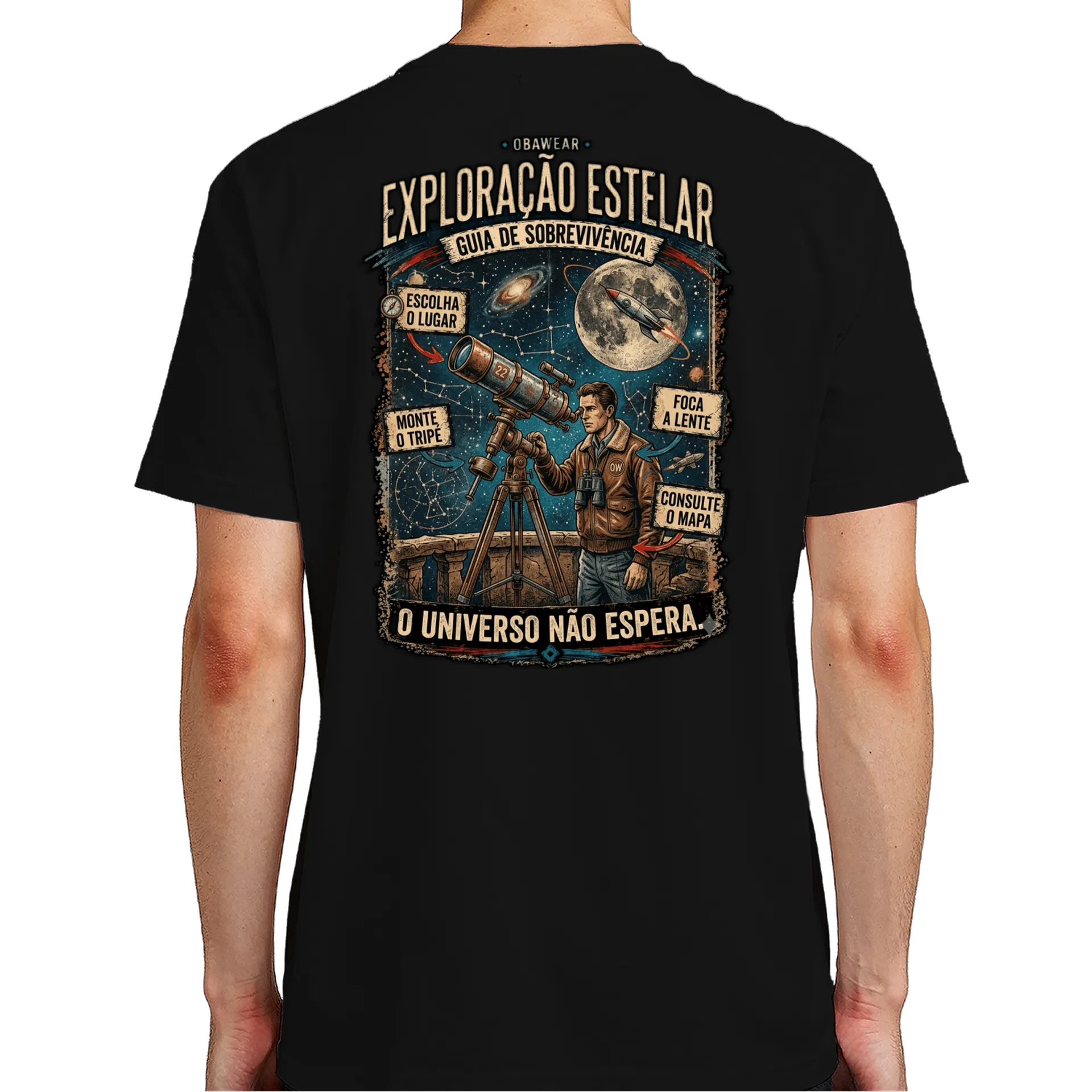 Camiseta OBAWEAR Exploração  Espacial  - Imagem 6