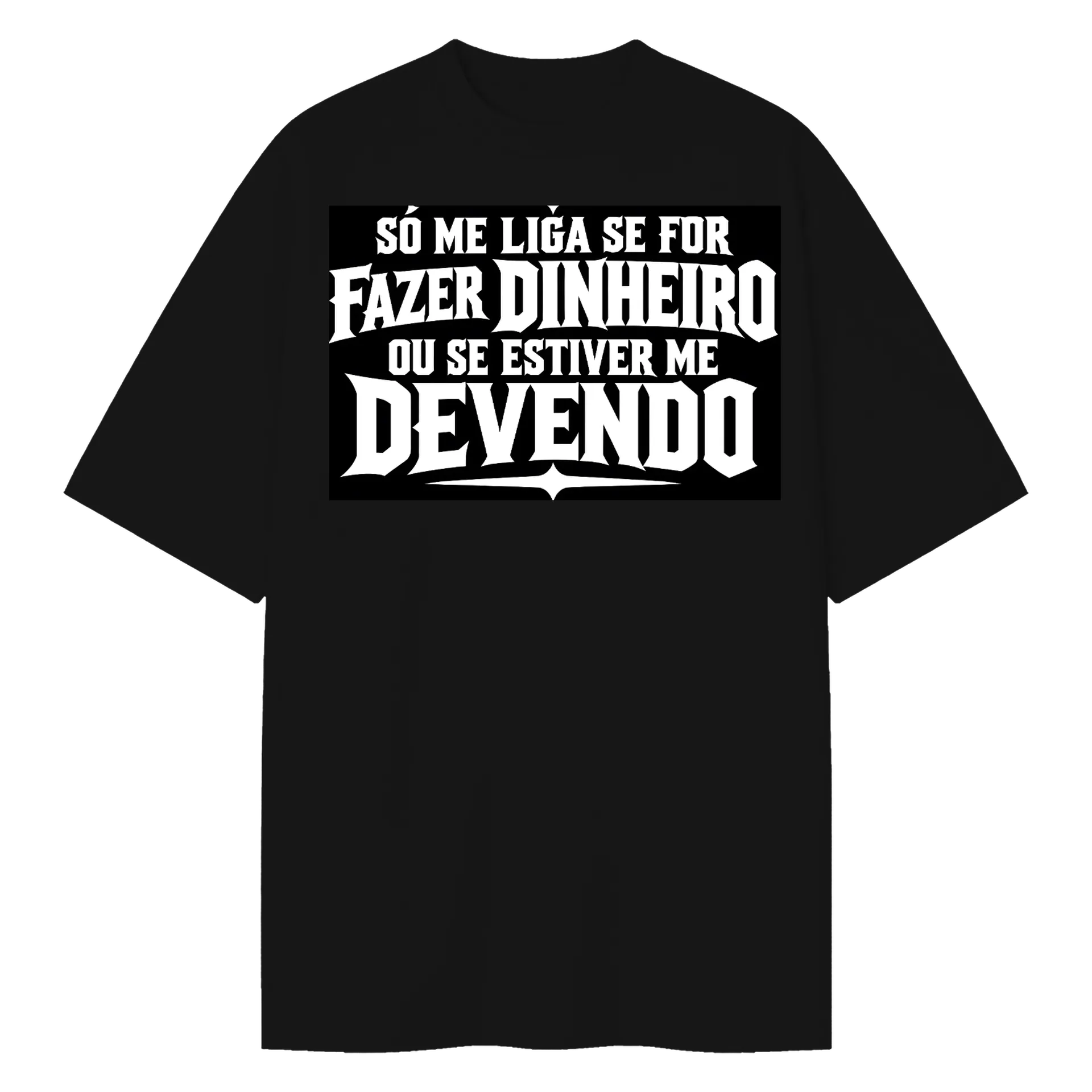Camiseta Oversized Estampa Tipográfica Só Me Liga Se For - Imagem 1