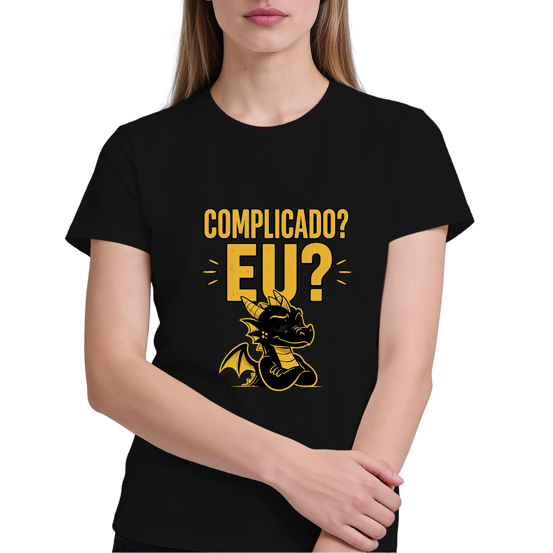 Camiseta Personalizada Complicado? EU? 100% Algodão - Imagem 4