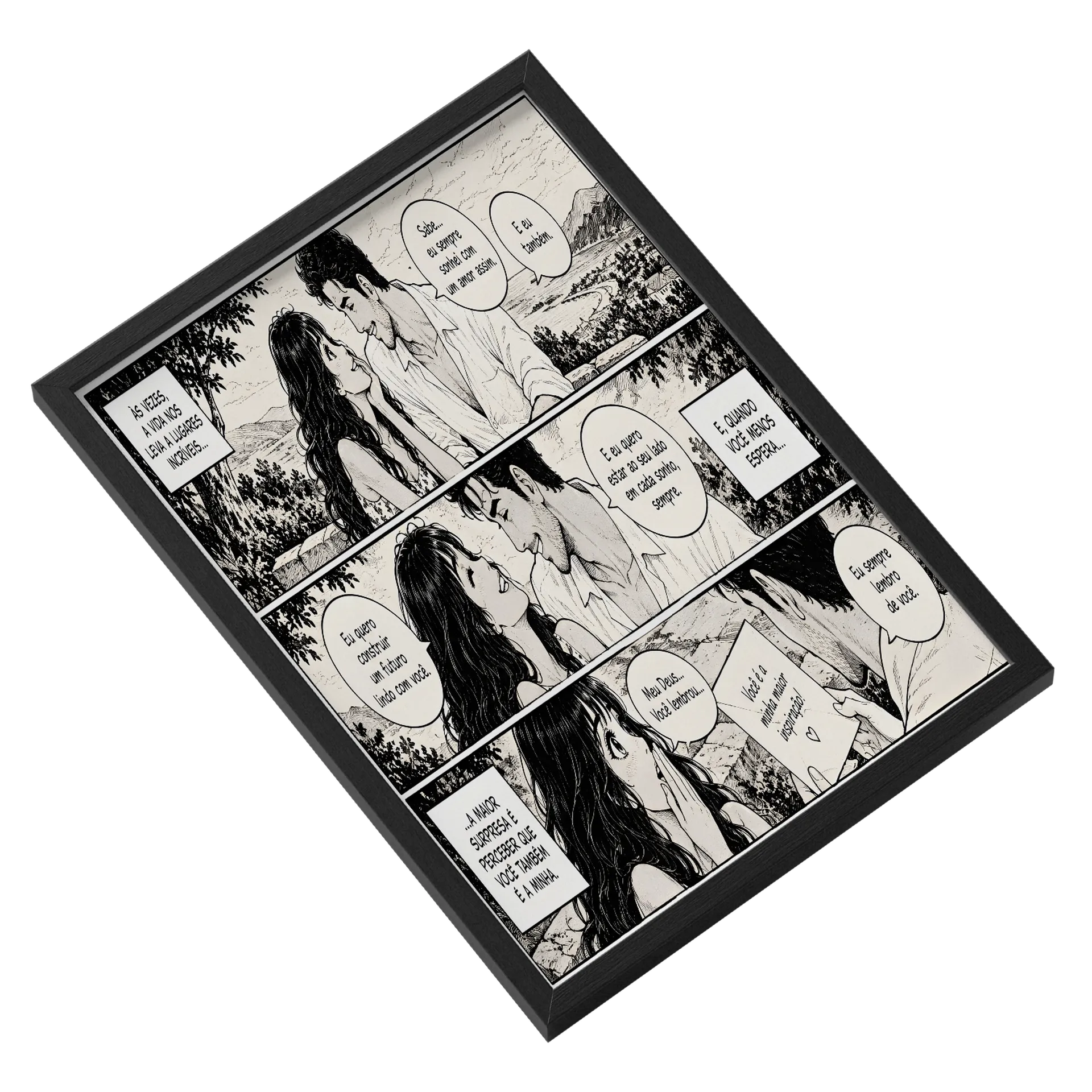 Quadro Romance Quadro A3 Com Vidro MDF e Vidro A3 - Imagem 2