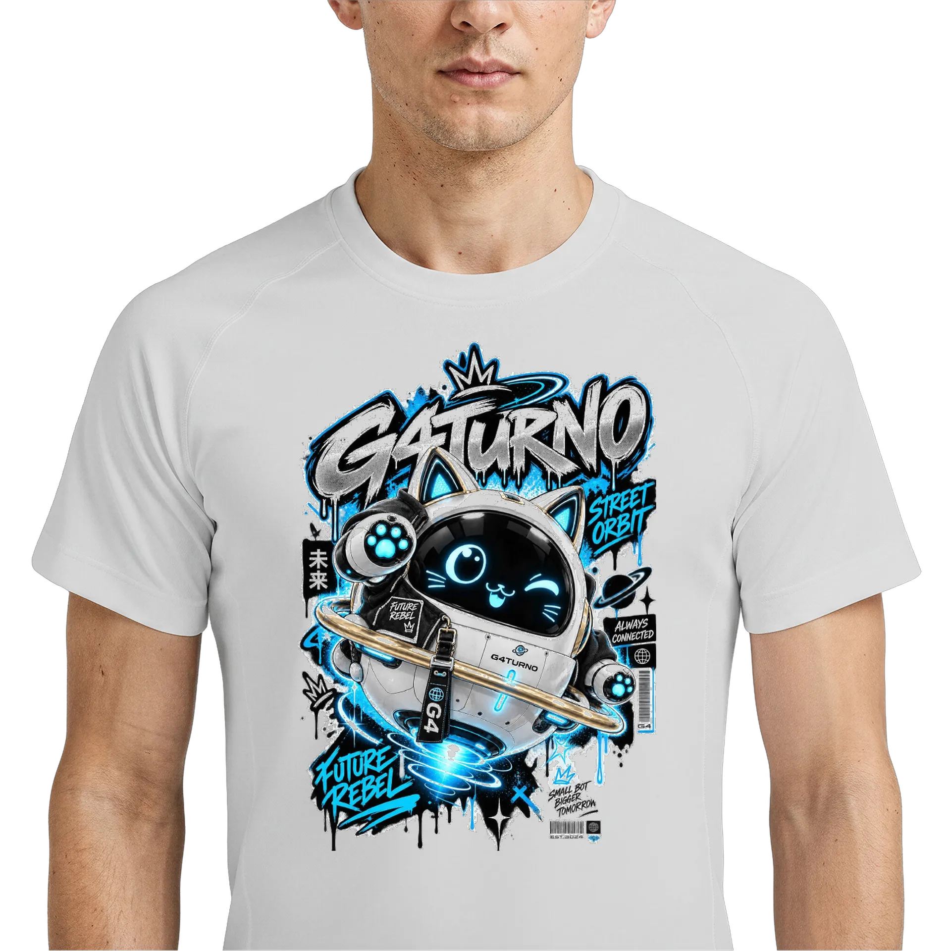 Camiseta Dry Fit Arte Streamer Neon Minimalista 100% - Imagem 4