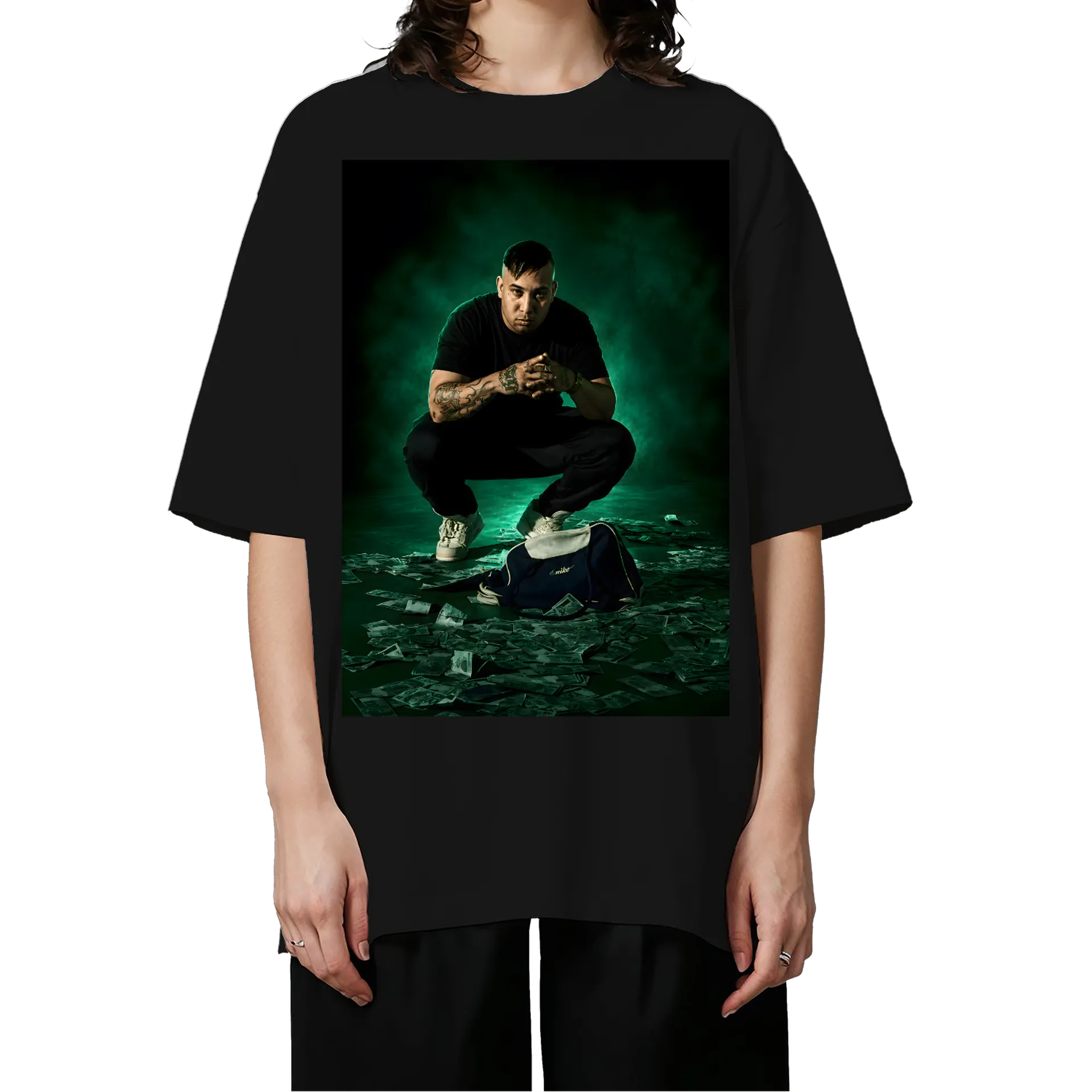 Camiseta Oversized Estampa London Stanley Neon Preto de Stanley Money Team  — imagem 3 de 6