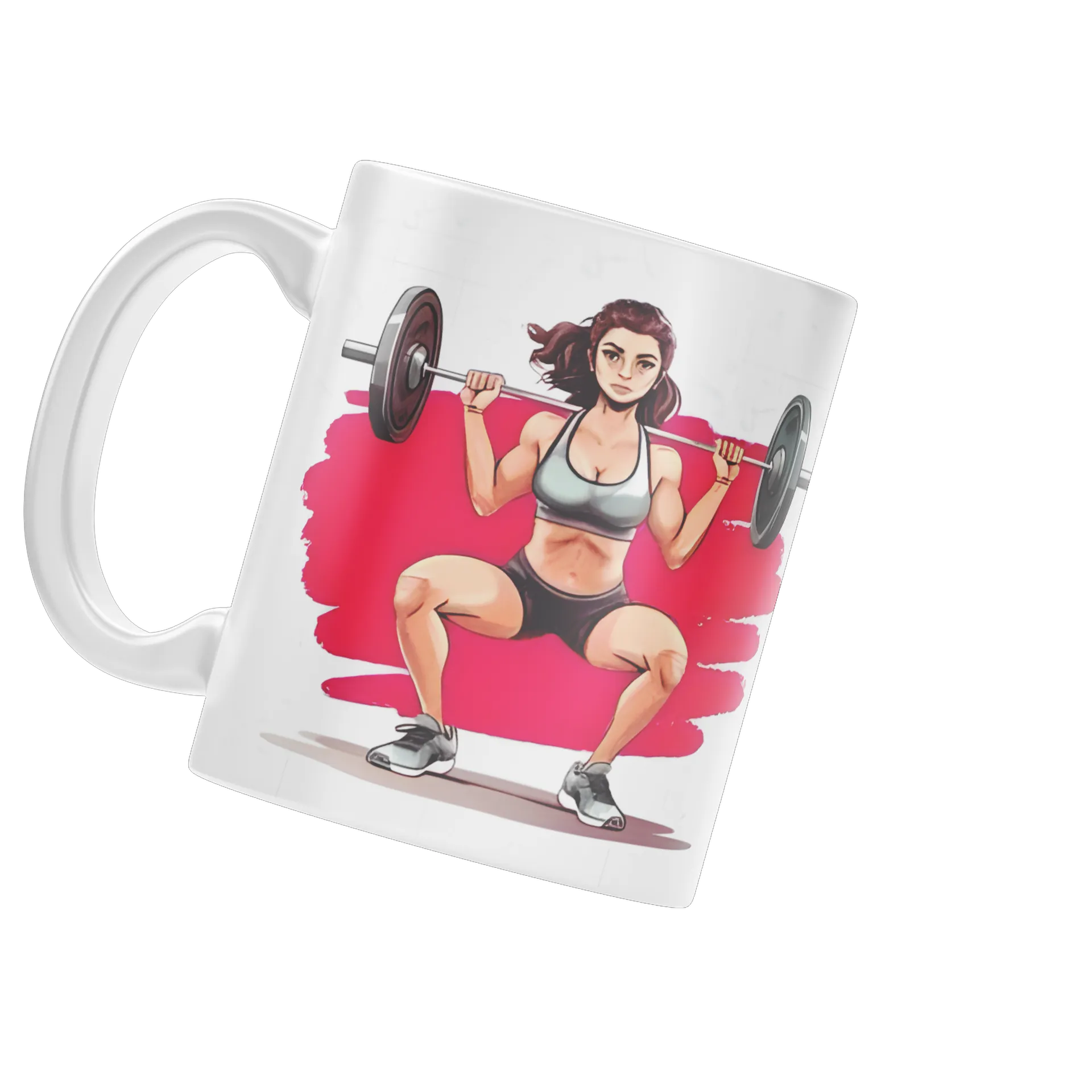 Caneca Porcelana Agachamento Frase Treinei Perna 325ml de Ana — imagem 1 de 4