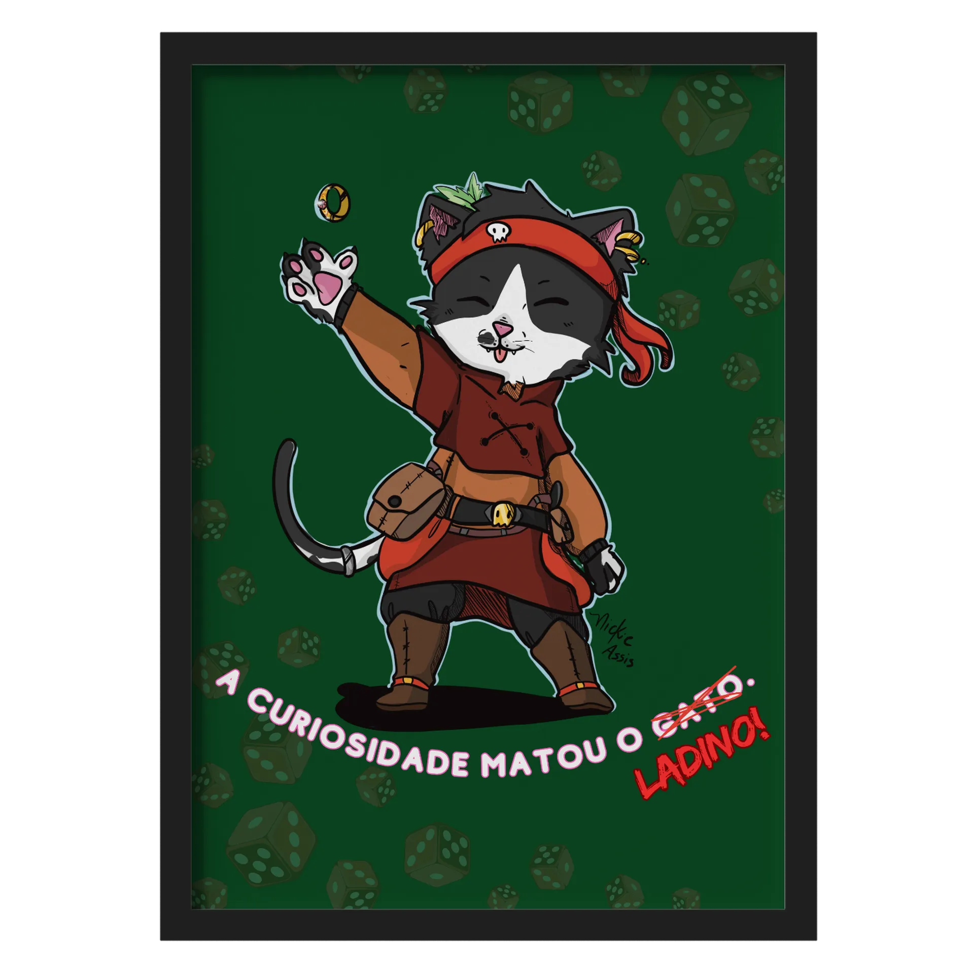 Quadro GATINHO LADINO (A3] - Imagem 1