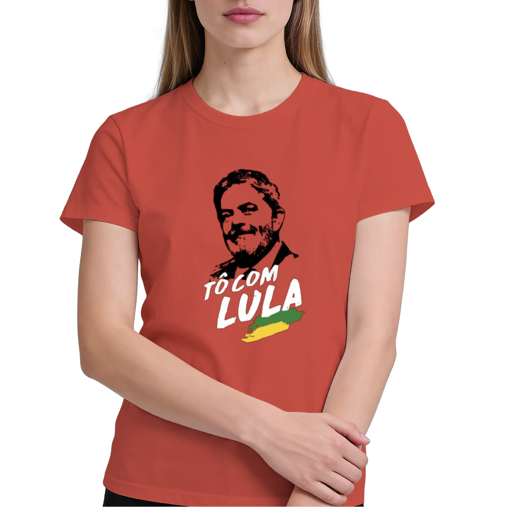 Camiseta Estampa Tô Com Lula Vermelho 100% Algodão - Imagem 4