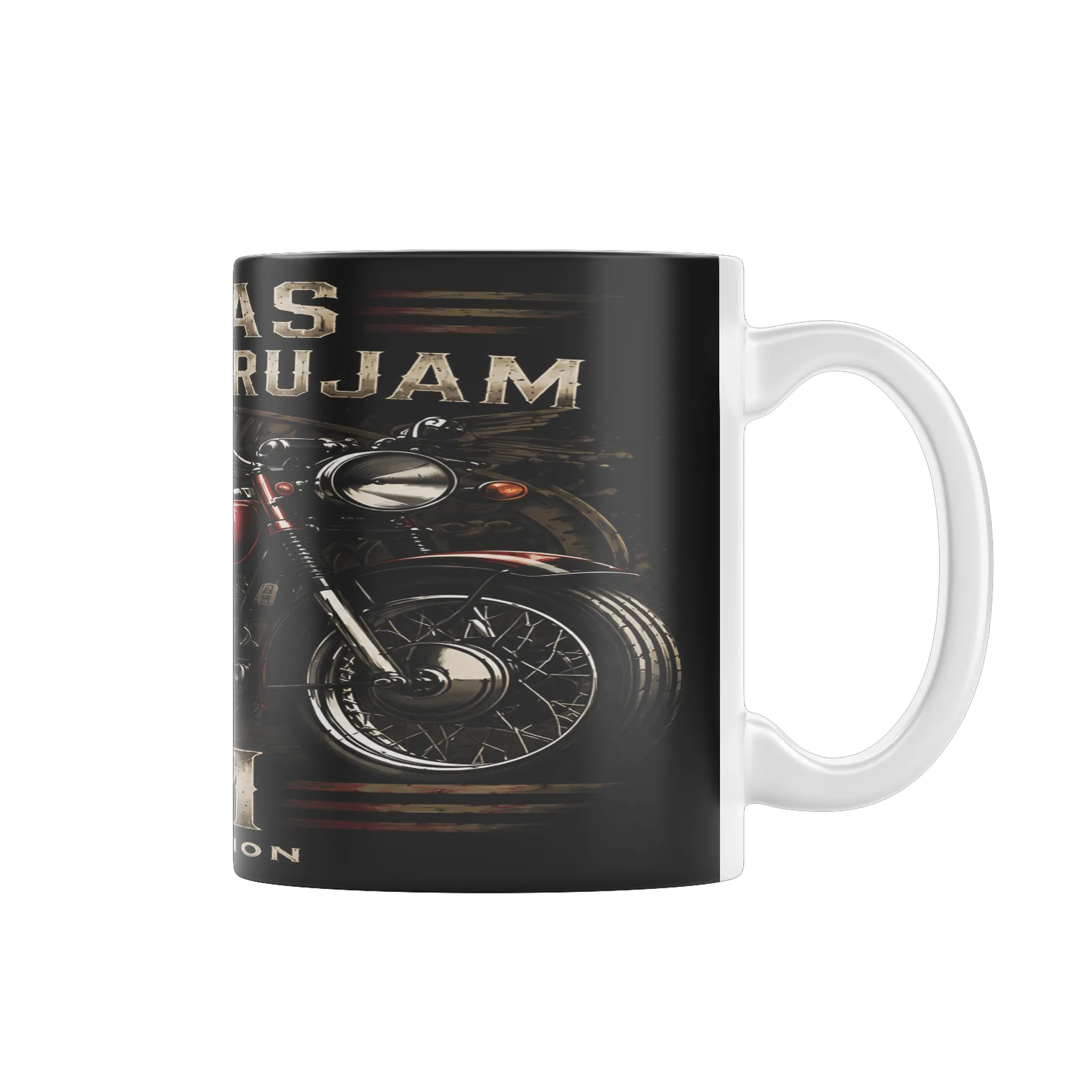 Caneca Porcelana Moto Clássica 325ml - Imagem 1