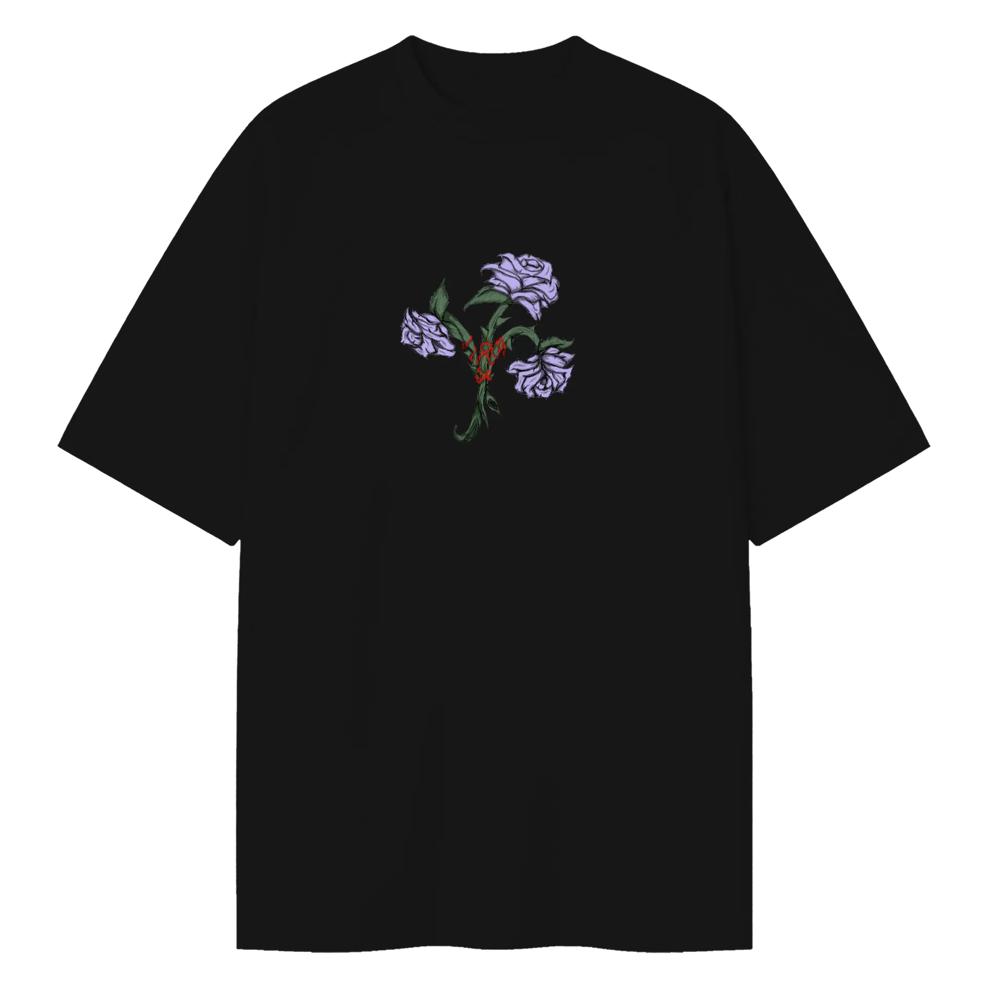 Camiseta Oversized Purple Roses Ketrita - Imagem 1