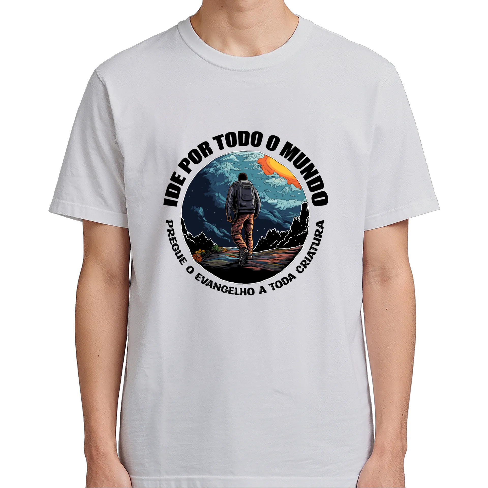 Camiseta Estampa Ide Por Todo O Mundo 100% Algodão - Imagem 5