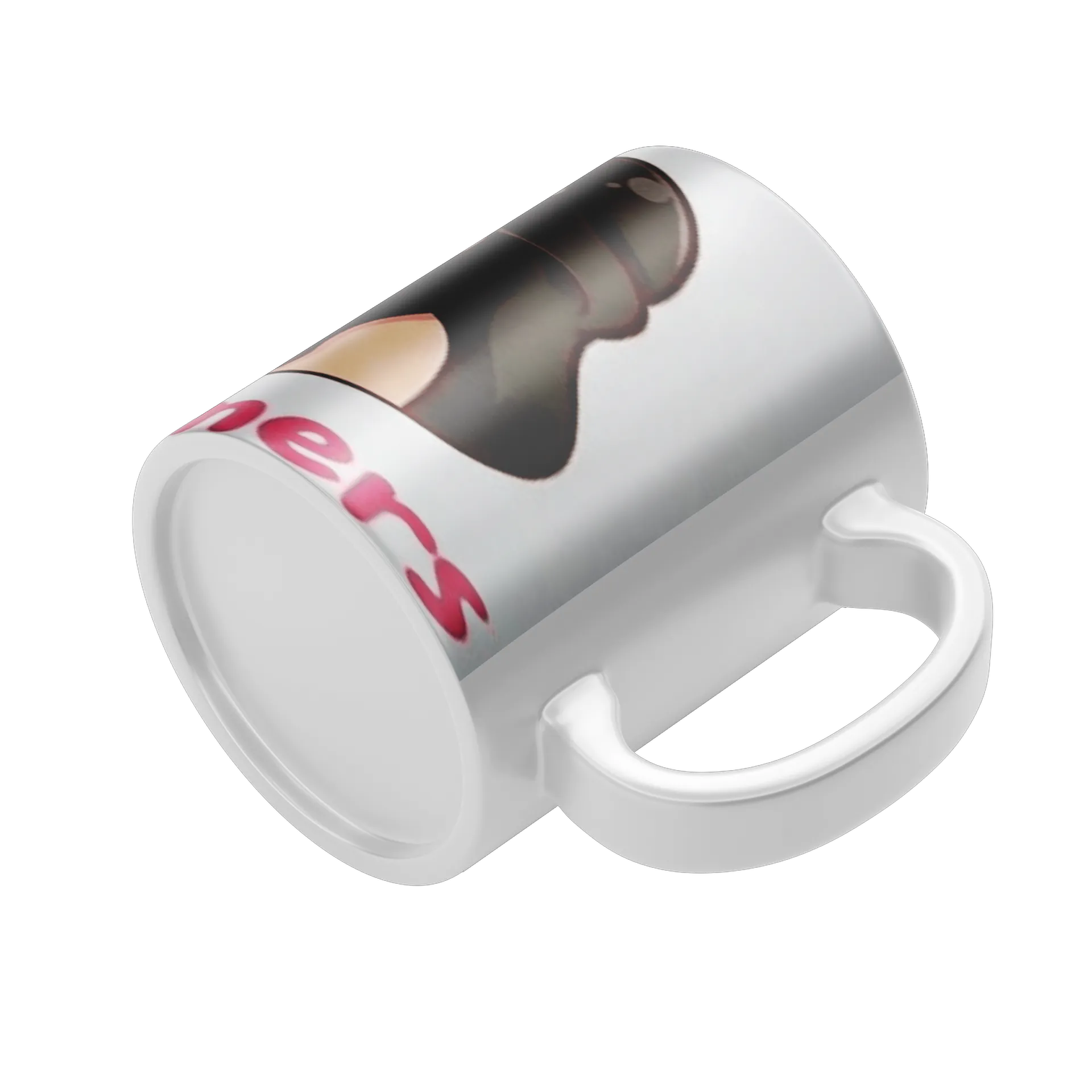 Caneca Ilustração Cartoon Cabeleira Escura 325ml - Imagem 4