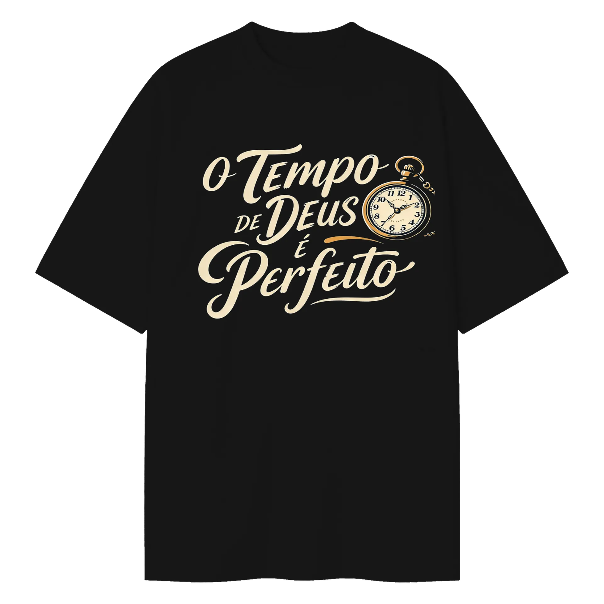 Camiseta Oversized O tempo de Deus de UP STORY COLLECTION — imagem 1 de 6